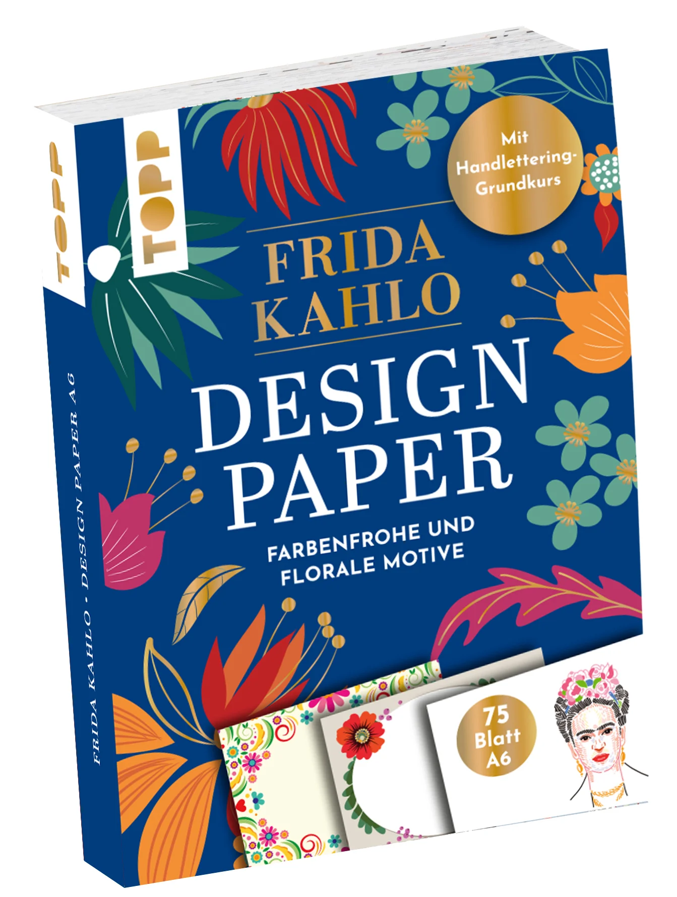 Der neue Design Paper Block für alle Frida Kahlo-Fans! Dieser Block eignet sich nicht nur ideal für deine eigenen Projekte, sondern ist auch das perfekte Geschenk für alle Schreib-Enthusiasten. Kreiere individuell entworfene Klappkarten und teile die kreative Freude mit deinen Liebsten. Die hochwertigen Papiere mit Falz für Klappkarten sind eine unverzichtbare Ergänzung für alle Schreib-Verliebten und dürfen in keiner Grundausstattung fehlen. Der Handlettering-Grundkurs mit tollen Übungsalphabeten und Lettering-Inspirationen sorgt für den ultimativen Handlettering-Spaß! Lass die Schönheit von Frida Kahlos Kunst in deine Gestaltungen einfließen und verschenke Kunstwerke, die von Herzen kommen.Das erwartet dich:75 Motivpapiere in 25 Designs (DIN A6, 220 g/m²)16 Seiten Handlettering-Grundkurs