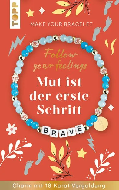Schmuckset Mut – Mut ist der erste SchrittWelches Gefühl begleitet dich gerade? Mit diesem DIY-Schmuckset gestaltest du dein persönliches Stimmungs-Armband – passend zu deiner Emotion und im Handumdrehen selbst gemacht!Trage dein Armband als täglichen Begleiter oder verschenke es an einen besonderen Menschen. Den passenden Motivationsspruch gibt es gleich dazu: Auf der gestalteten Geschenkkarte wartet eine inspirierende Botschaft auf dich oder deinen Lieblingsmenschen. Egal, ob für dich selbst oder als Geschenk: Einfach die Perlen auffädeln und dein Armband voller Bedeutung kreieren!Das erwartet dich:Glasperlen für ein Armband vergoldeter Charm, wasserfest & langlebigElastikgarn für flexiblen Tragekomfortgestaltete Geschenkkarte mit inspirierendem Spruch