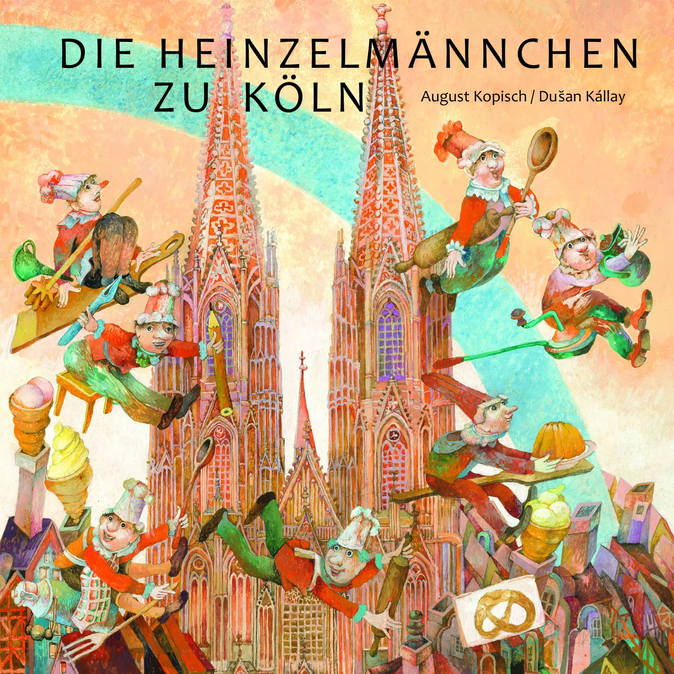 Die Heinzelmännchen zu Köln waren der Sage nach Hausgeister, die die Arbeit der Handwerksleute und Bürger des Nachts verrichteten, während diese schliefen und sich ausruhten. Als sie eines Nachts jedoch beobachtet und mit einer List entlarvt wurden, verschwanden sie für immer! Ein Klassiker! Die Sage um das eifrige Werken der Heinzelmännchen zu Köln beschreibt August Kopisch mit viel Sprachwitz und Dusan Kállays Bilder illustrieren das Treiben auf humorvolle Weise.