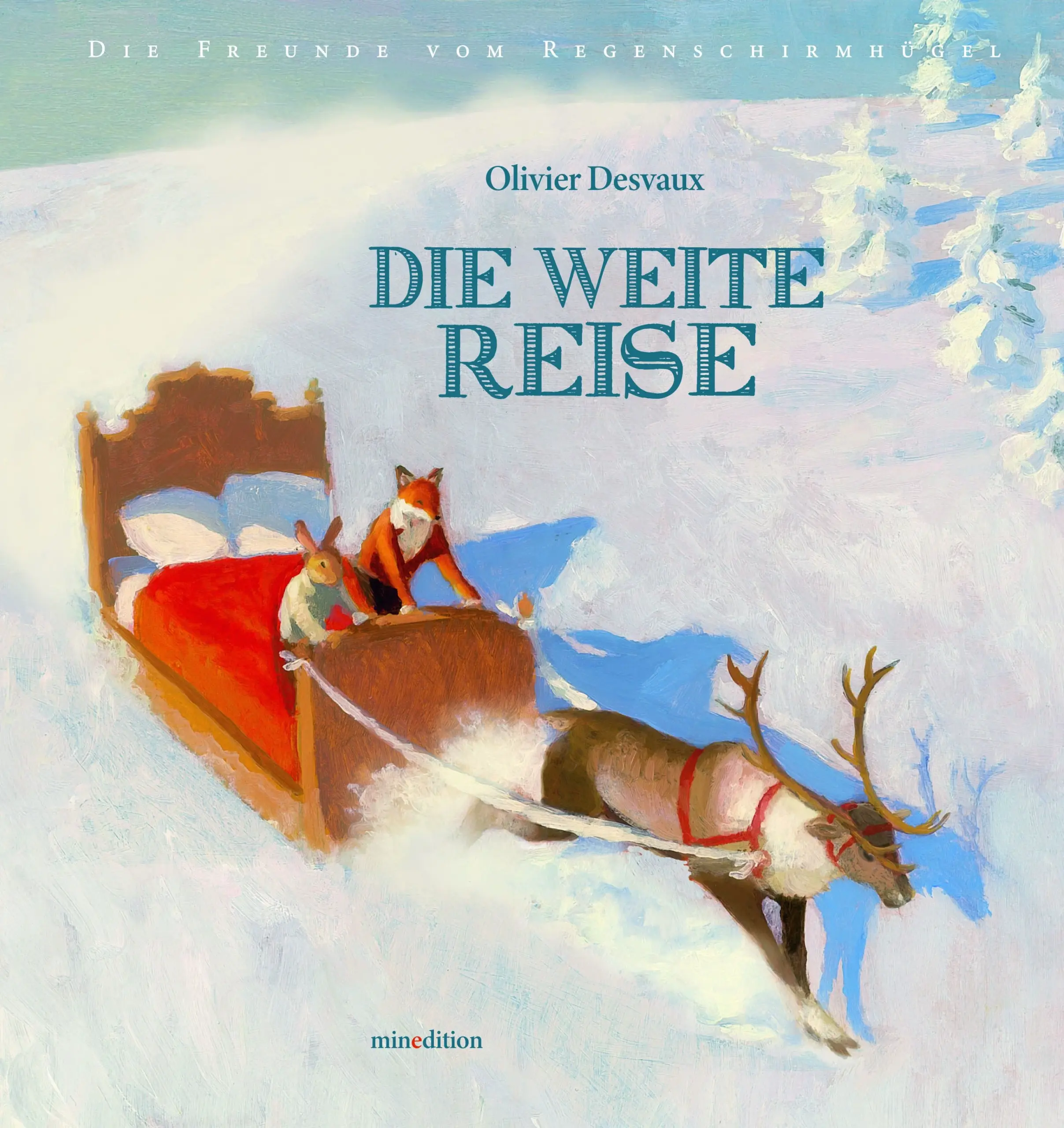 Ein roter Luftballon fliegt über die schneebedeckten Hänge des Regenschirmhügels. Peng! Der Ballon mit dem Weihnachtswunschzettel ist zerplatzt. Was tun? Herr Fuchs und Herr Hase müssen den Brief nun persönlich übergeben. In einem schwimmenden Bett begeben sie sich auf die lange Reise in den hohen Norden, auf der Suche nach dem Weihnachtsmann. • Eine Weihnachtsgeschichte wie aus einem Traum • Eine poetische und ungewöhnliche Reise durch die Winter-Wunder-Welt • Ein Buch über Verantwortung und Hilfsbereitschaft