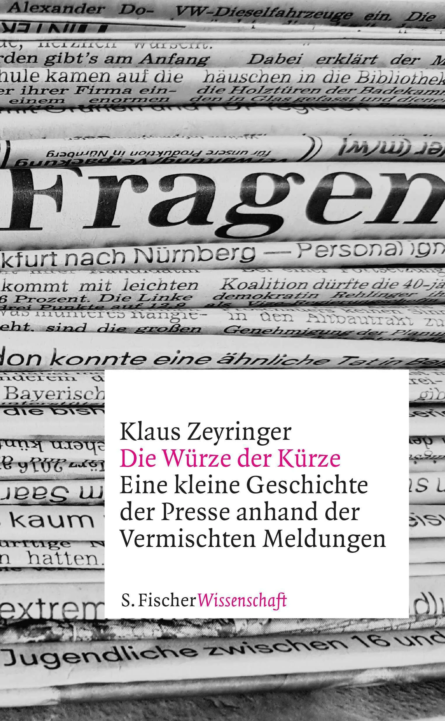 Eine Geschichte der »Vermischten Meldungen« als Geschichte der Presse: Klaus Zeyringer zeigt, wie sich seit dem 17. Jahrhundert Leben und Treiben, Ängste und Sensationslust in den Kleinen Meldungen spiegeln. Himmelserscheinungen, Kinder mit drei Köpfen und Eisenbahnkatastrophen. Seit ihrem Entstehen bringen Zeitungen Sensationelles im Großen und im Kleinen: Kleine Chronik, Miscellaneous, Faits Divers. Anhand dieses oft bizarren, oft tragikomischen Genres erzählt Klaus Zeyringer die Entwicklung der Presse in Europa und Amerika. Seine gewitzten Streifzüge durch vier Jahrhunderte bringen vergnüglich lesbare Kultureinblicke: Wie der Papst Windeln segnet, ein Mönch das Fegefeuer testet, die Französische Revolution ein Dinner stört, der Wilde Westen auf Titelseiten kommt, und wie heute die Kürze digital floriert. Die Genies der Erzählung in drei Zeilen sind Kleist, Fénéon und Karl Kraus; dazu treten Diderot, Bettina von Arnim, James Joyce auf. Und auf der kleinen Pressebühne Räuber und Propheten, lebend Begrabene und Reiter ohne Kopf.