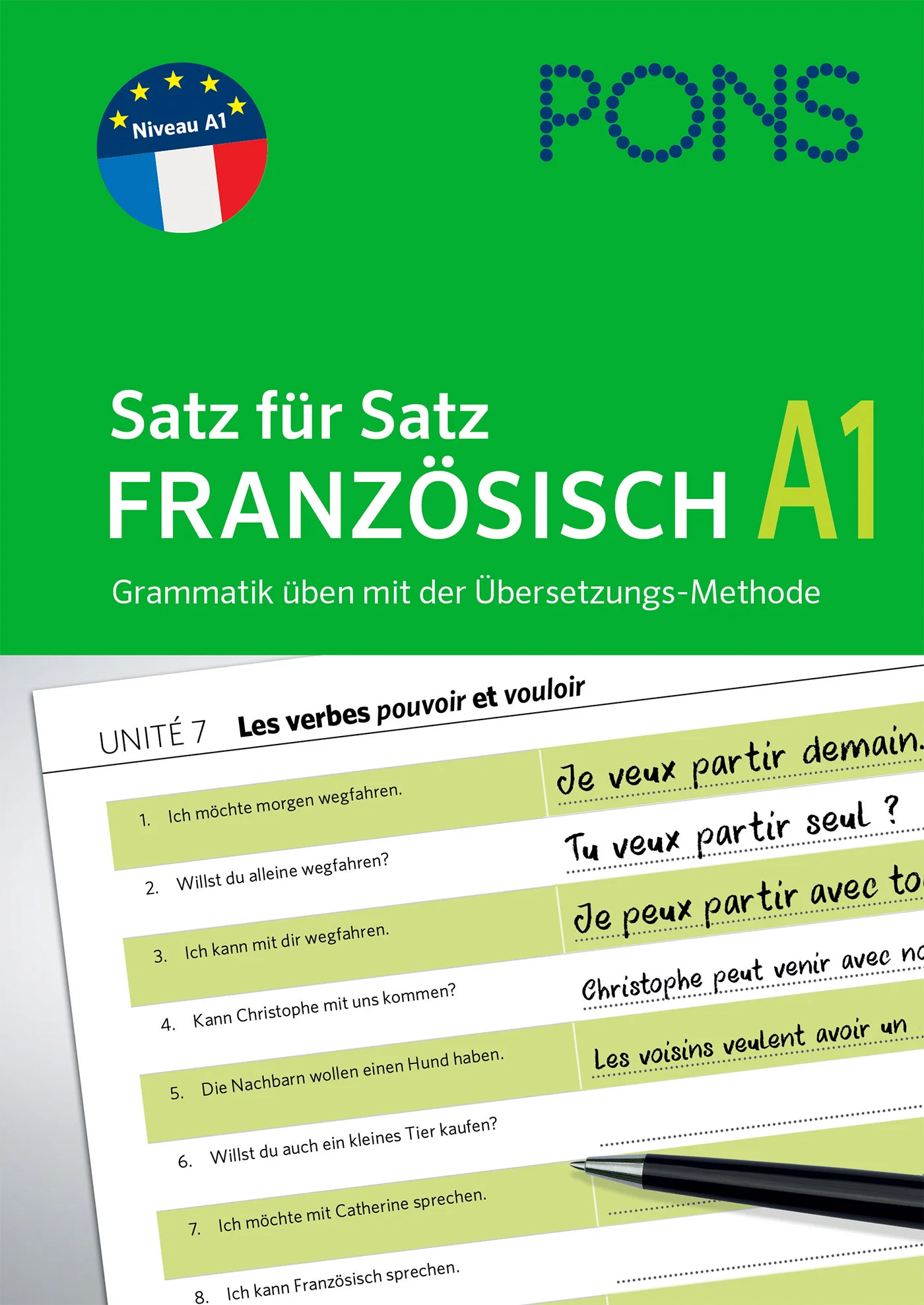 Grammatik in lebendiger Sprache üben Lernen Sie Grammatik einfach und schnell, indem Sie übersetzen.   Übersetzen Sie authentische, lebendige Sätze aus dem Alltag.  Grammatik und Wortschatz lernen Sie automatisch zusammen.   Grammatik der Stufe A1 wird in überschaubaren Portionen erklärt