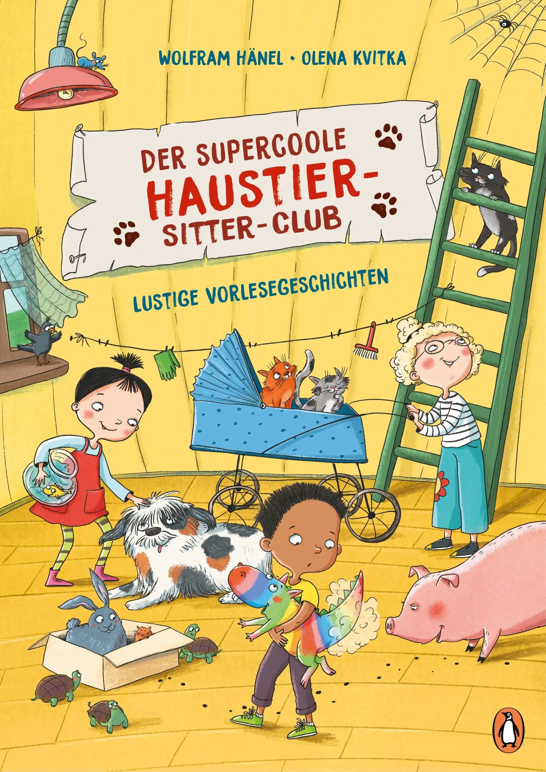 Haustiere für alle!Milli-Lilli, Lia und Tassilo lieben Tiere – doch ihre Eltern erlauben ihnen keine eigenen! Was liegt da also näher als einen hochoffiziellen Club der Haustier-Sitter zu gründen? Willkommen sind alle Tiere, ganz egal ob groß oder klein, haarig oder mit Panzer. So findet sogar ein echter Dinosaurier den Weg zu ihnen! Die Kinder tun alles dafür, dass sich die tierischen Gäste richtig wohlfühlen. Sei es ein Freizeitpark für Hamster oder ein Schildkröten-Strandparadies – alles kein Problem für die drei. Natürlich geht da schon mal die ein oder andere winzige Kleinigkeit schief. Doch zu dritt macht einfach alles mindestens dreimal so viel Spaß! Eine tierisch lustige Vorlesegeschichte für Kinder ab 4 Jahre – mit Haustier oder ohne!Ausstattung: Mit fbg. Illustrationen