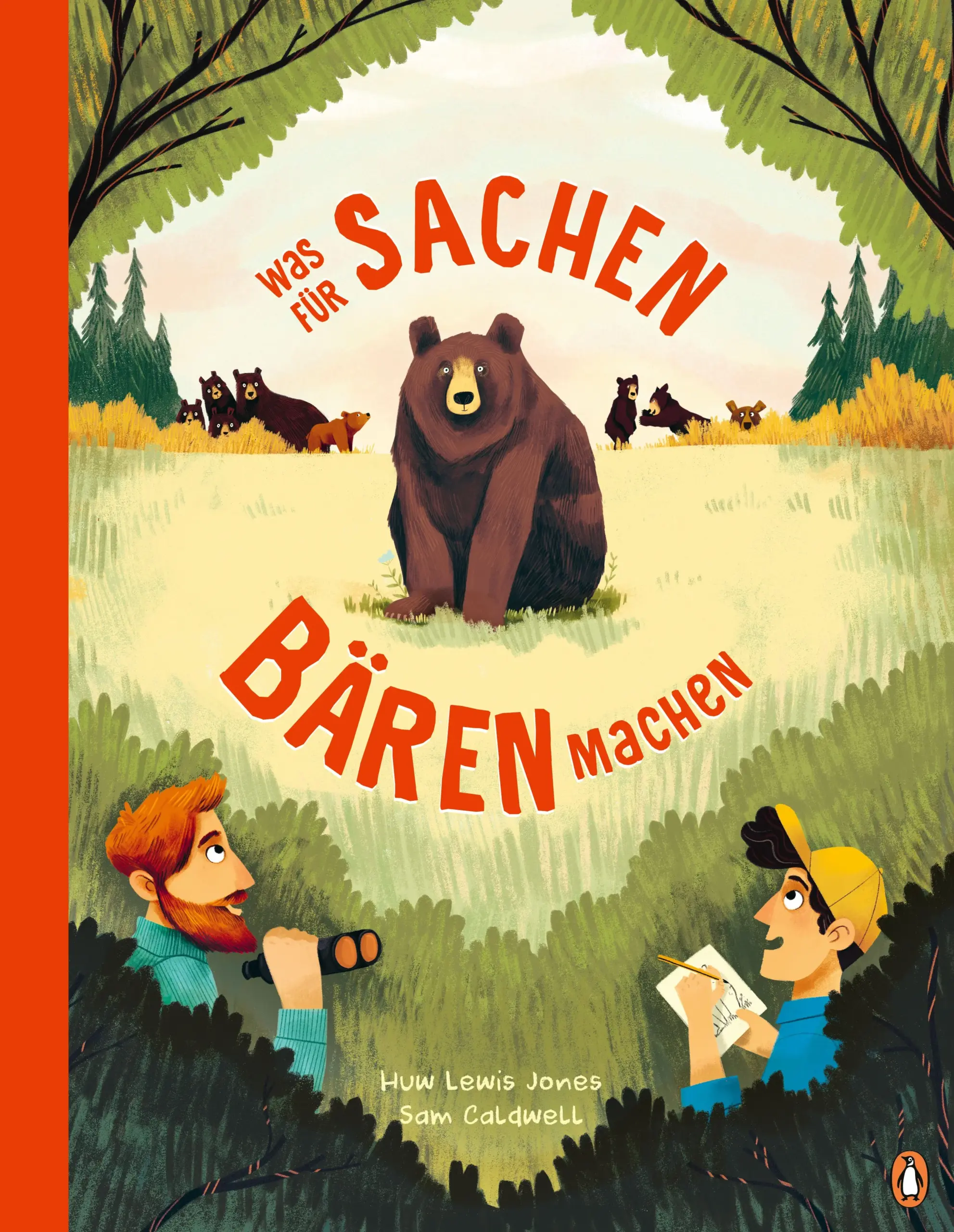 Abenteuer Wildnis – erforsche die Welt der Bären!Willkommen im Reich der Bären! Möchtest du erfahren, warum sich Bären so gerne an Bäumen reiben? Weißt du, warum Pandabären im Handstand pinkeln? Und hast du dich schon einmal gefragt, was Bären sonst so machen? Zieh deine Wanderschuhe an, schnapp dir ein Fernglas und vergiss dein Skizzenbuch nicht! Zusammen mit dem Expeditionsleiter und dem Bärenzeichner besuchst du tiefe Wälder, hohe Berge und eisige Polarlandschaften, um die verschiedenen Bärenarten in ihrer natürlichen Umgebung kennenzulernen. Vom Eisbär bis zum Brillenbär, vom Braunbär bis zum Panda – dieses Abenteuerhandbuch ist vollgepackt mit Fakten, witzigen Infos und einfach allem, was du über Bären wissen musst. Los geht's und viel Spaß bei diesem spannenden Abenteuer in der Wildnis!Ein informatives Sachbilderbuch für Kinder ab 6 Jahren, vollgepackt mit spannenden Infos rund um die Lebenswelt der Bären und großflächigen, originellen Illustrationen.Ausstattung: Mit fbg. Illustrationen