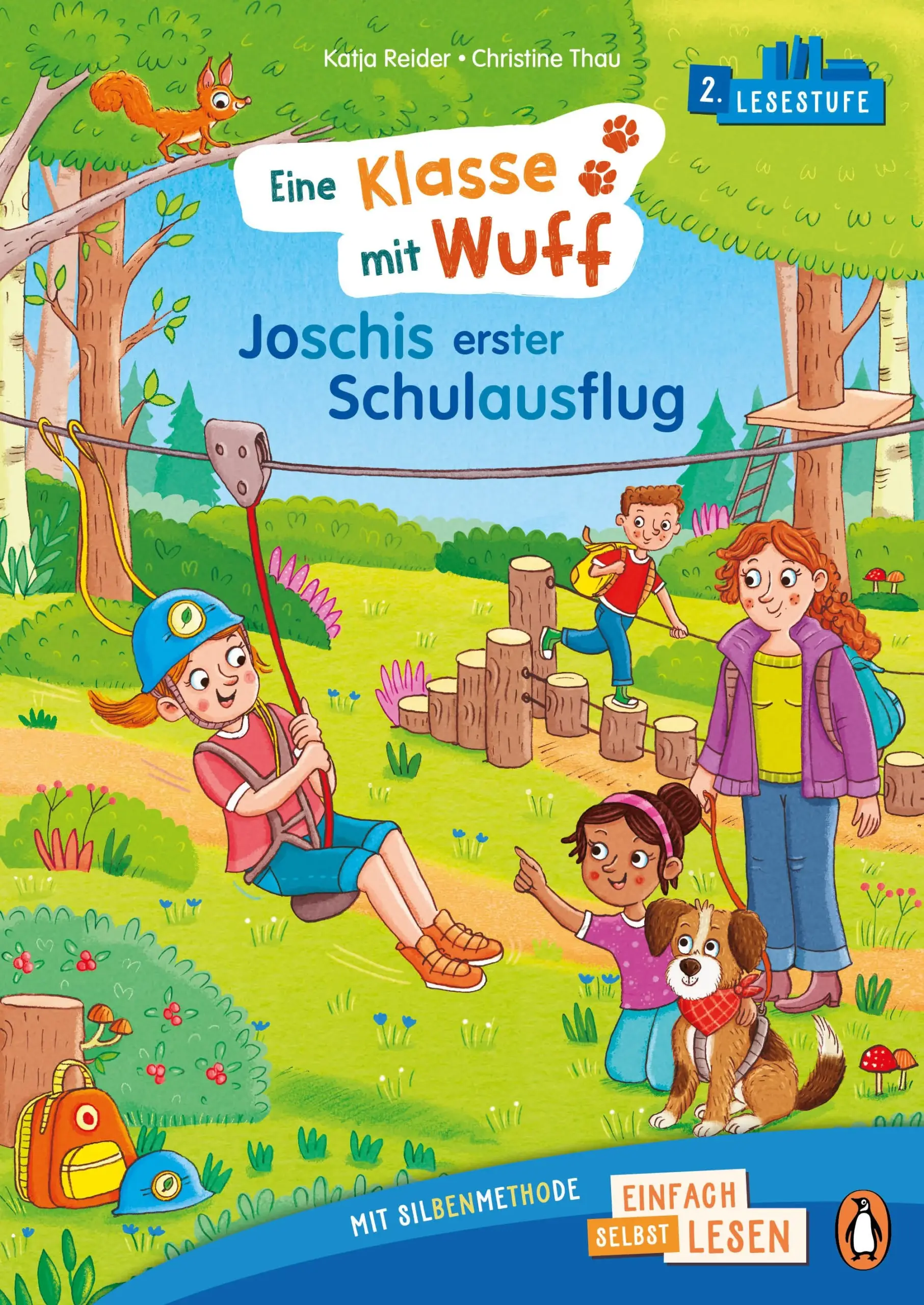 Leseabenteuer im KletterparkSchulhund Joschi gehört schon fest zur 2a und die Kinder freuen sich auf den ersten Ausflug mit ihm. Nur die neue Schülerin Ida scheint sich weder für den Vierbeiner noch ihre Klassenkameraden zu interessieren. Ob die 2a sie umstimmen kann? Im Kletterpark zeigt Joschi vollen Einsatz und Ida schließt den Wuschelhund und die ganze Klasse doch noch ins Herz. Band 2 des tierisch spannenden Lesevergnügens zum Selberlesen für Kinder ab 6 Jahren Die 2. Lesestufe zum Einfach-selbst-Lesen von Penguin JUNIOR: - Ideal zum ersten Lesenlernen ab der 1. Klasse- Große, gut erfassbare Erstleseschrift- Leichteres Lesen durch unterschiedlich eingefärbte Silben- Text in einfachen Hauptsätzen und Sinnschritten, unterteilt in mehrere Kapitel- Mit Verständnisfragen und LesequizAusstattung: Mit farbigen Illustrationen