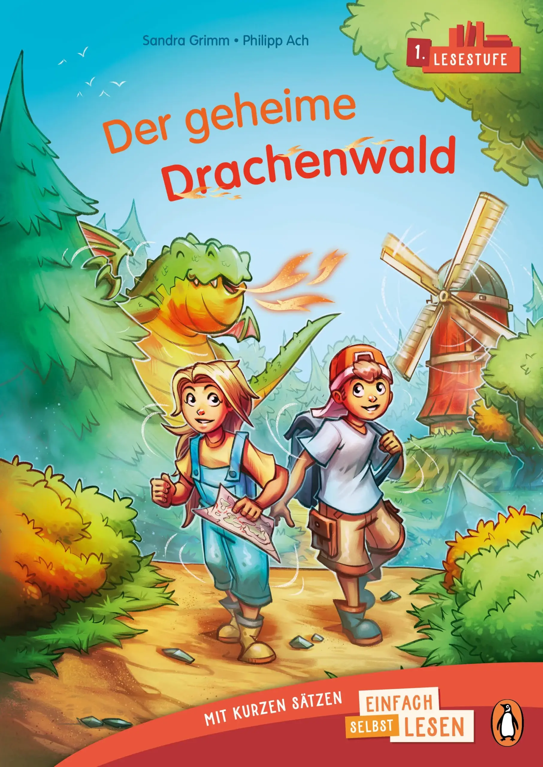 Einfach selbst lesen lernen mit kurzen Sätzen und einem spannenden Drachen-Abenteuer!Oh nein, die Pferde auf dem Pferdehof sind krank! Lise und Max wissen, dass jetzt nur noch ein geheimnisvoller Trank aus dem Drachenwald helfen kann. Und im Drachenwald leben natürlich große, Feuer spuckende ... Drachen! Werden Lise und Max es schaffen, den Trank zu finden und nach Hause zu bringen? Eins ist klar: Ein drachenstarkes Abenteuer wartet auf sie!Eine spannende Geschichte zum Lesenlernen für Kinder ab 6 Jahren.Die 1. Lesestufe zum Einfach-selbst-Lesen von Penguin JUNIOR:- Ideal für den allerersten Einstieg ins Selberlesen ab der 1. Klasse- Einführungskapitel zum Vor- und Mitlesen- Sehr große, gut erfassbare Erstleseschrift- Extrakurze Sätze in Sinnschritten mit begleitenden Illustrationen - Mit lustigem Lesequiz Ausstattung: Mit farbigen Illustrationen