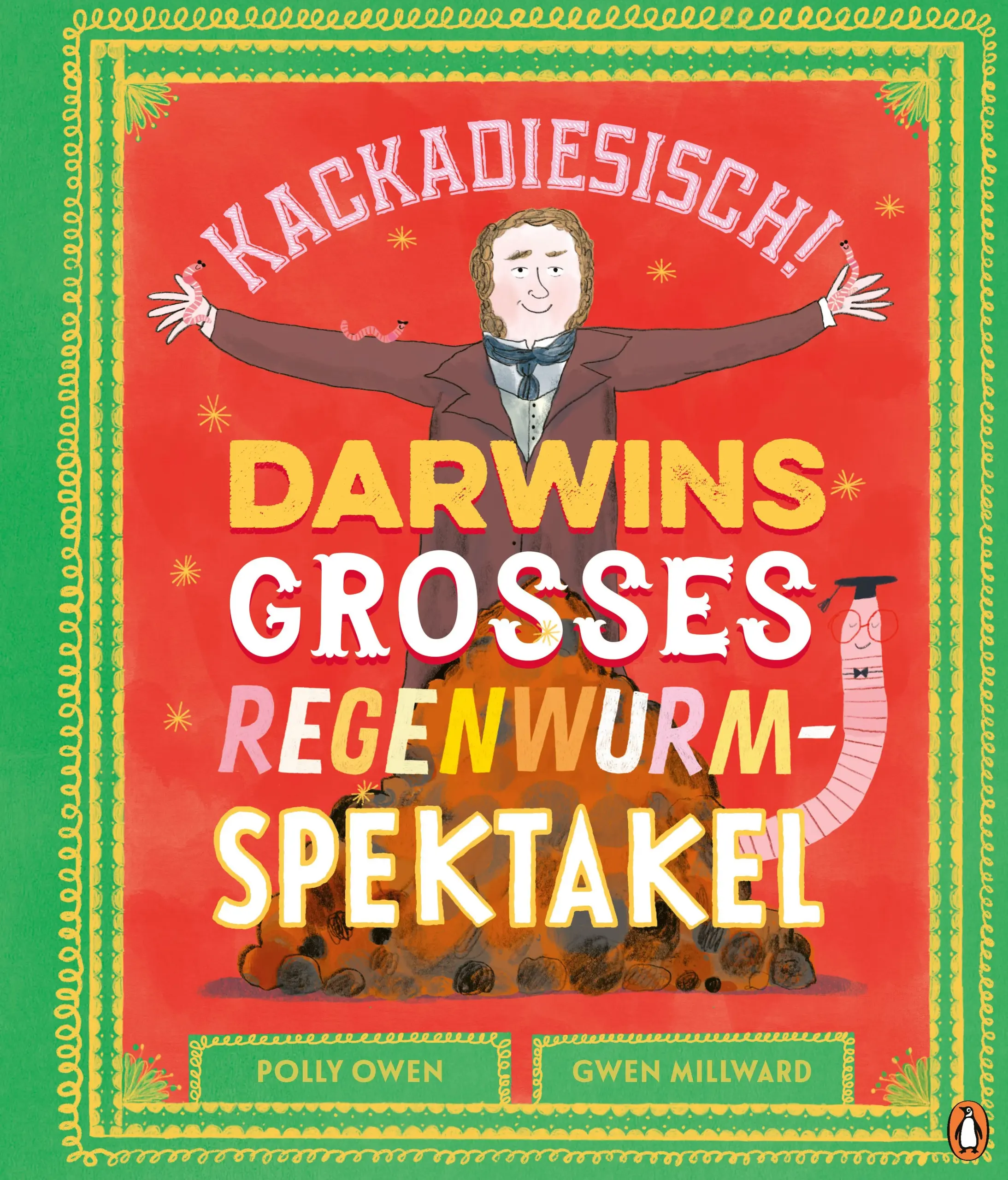 Waaas? Ein oller, wuseliger Wurm?Charles Darwin hat die ganze Welt bereist und viele Tiere erforscht. Doch ein Lebewesen faszinierte ihn ganz besonders: der gewöhnliche Regenwurm! Darwin vermutete, dass Würmer eine erstaunliche Superkraft haben – nur welche? Auf der Suche nach der besonderen Begabung testete Darwin das Sehvermögen und den Geruchssinn der Tiere. Er veranstaltete mit ihnen ein Picknick und spielte ihnen auf dem Klavier vor. Findest du das seltsam? Dann komm mit auf eine spannende Reise in die Vergangenheit und sei dabei, wenn Darwin herausfindet, dass der bescheidene Regenwurm die wichtigste Spezies auf unserem Planeten ist. Das ist die wahre und herzerwärmende Geschichte über den Triumph eines Außenseiters, der sich trotz seiner Kritiker nicht von seiner Idee abbringen ließ. Mit spannenden Sachinformationen und wahrhaft kackadiesischen Erkenntnissen.Ausstattung: Mit fbg. Illustrationen und Goldfolie auf dem Cover