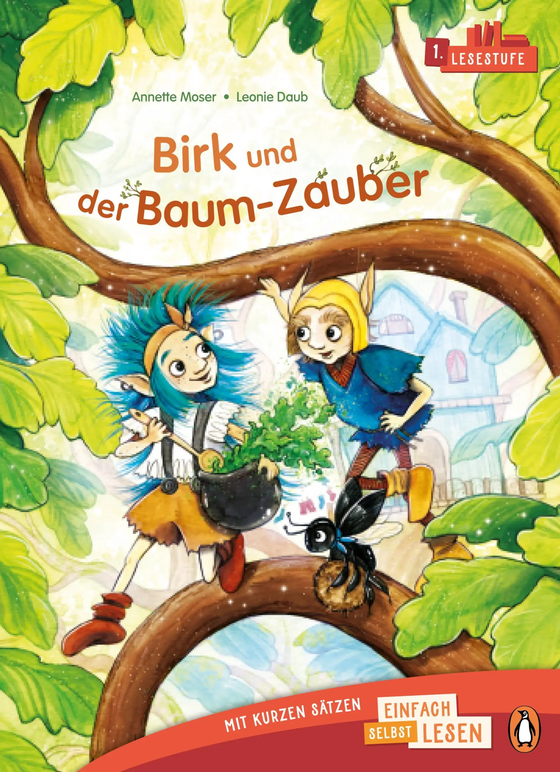 Einfach selbst lesen lernen mit einem Abenteuer im geheimen KoboldwaldBaumkobold Birk ist sehr zufrieden mit seinem Leben: Gemeinsam mit seinem Haustier, dem Mistkäfer Kalle, bewohnt er ein gemütliches Baumhaus im Zauberwald und kann tun und lassen, was er will. Doch eines Tages taucht das Koboldmädchen Kiki auf und wirbelt alles durcheinander ...Eine spannende Geschichte zum Lesenlernen für Kinder ab 6 JahrenDie 1. Lesestufe zum allerersten Selberlesen von Penguin JUNIOR:- Ideal für den allerersten Einstieg ins Selberlesen ab der 1. Klasse- Einführungskapitel zum Vor- und Mitlesen- Sehr große, gut erfassbare Erstleseschrift- Extrakurze Sätze in Sinnschritten mit begleitenden Illustrationen - Mit lustigem Lesequiz