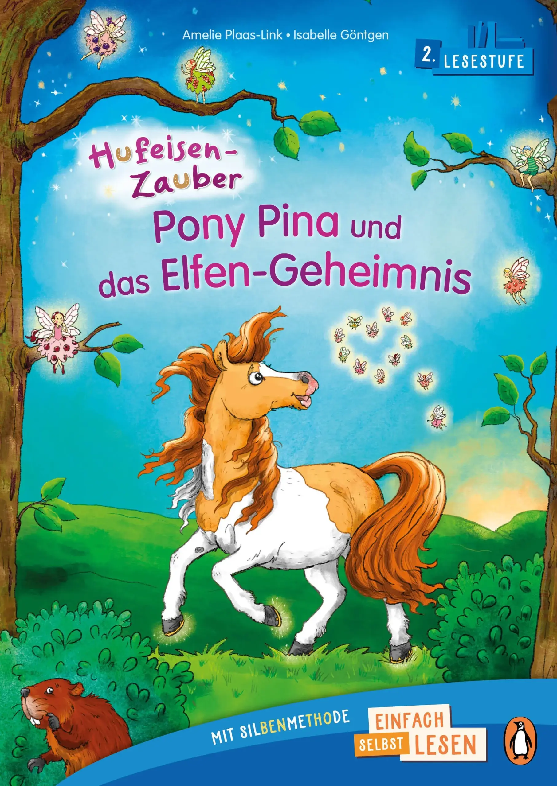 Ponyabenteuer zum Lesenlernen voller Magie, Witz und HerzPony Pina kann es nicht glauben: Ihre neuen Hufeisen sind magisch! Sie leuchten ihr den Weg in den geheimen Elfenwald, wo Pina dringend gebraucht wird. Denn im Fluss ist kein Wasser mehr, um die Beeren des Waldes anzumalen. Klar, dass Pina den Elfen helfen will! Und ihr Hufeisen-Zauber ist dabei richtig nützlich!Ein zauberhaftes Lesevergnügen für Kinder ab 6 JahrenDie 2. Lesestufe zum Einfach-selbst-Lesen von Penguin JUNIOR: - Ideal zum ersten Lesenlernen ab der 1. Klasse- Große, gut erfassbare Erstleseschrift- Leichteres Lesen durch unterschiedlich eingefärbte Silben- Text in einfachen Hauptsätzen und Sinnschritten, unterteilt in mehrere Kapitel- Mit Verständnisfragen und Lesequiz