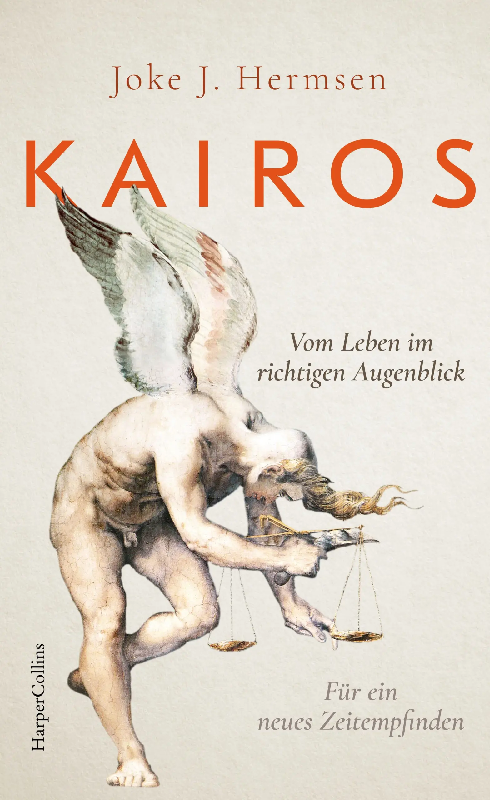 Die Gelegenheit beim Schopfe packen! Ein philosophisches Plädoyer für das Leben im Augenblick  Wir haben chronisch zu wenig Zeit – Chronos, der alte Mann mit Sanduhr in der Hand versinnbildlicht das ewige Voranschreiten der Zeit, der wir so oft hinterherhetzen.Dabei hält die griechische Mythologie einen Kontrahenten parat, den es wiederzuentdecken gilt: Begrüßen wir Kairos, mit punkigem Haarschopf gekrönt, jüngster Sohn des Zeus und Gott der günstigen Gelegenheit. Kairos verkörpert das Leben im Augenblick. Doch passen wir nicht auf, entwischt er uns. Um Kairos zu halten, muss man ihn beim Schopfe packen.Bis zum Ende der Renaissance erfreute sich die Figur des Kairos in der Kunst- und Gelehrtenwelt großer Beliebtheit. Wie wurde Kairos rezipiert, welchen Einfluss hatte das kairotische Zeitkonzept, und wie konnte es in Vergessenheit geraten?Joke J. Hermsen nimmt uns mit auf eine rasante Reise durch die Philosophiegeschichte der Zeit und zeichnet dabei ein beeindruckendes Plädoyer für mehr kairotische Momente in unserem durchgetakteten Leben. »Kairos war die Zeit, auf die es ankam, die Zeit, die Chancen bot oder für einen Durchbruch zu sorgen wusste. Er stand sinnbildlich für all die inspirierenden Momente der Schönheit, der Einsicht und der Entschlossenheit, die das Leben so besonders machen.«Joke J. Hermens, Kairos  