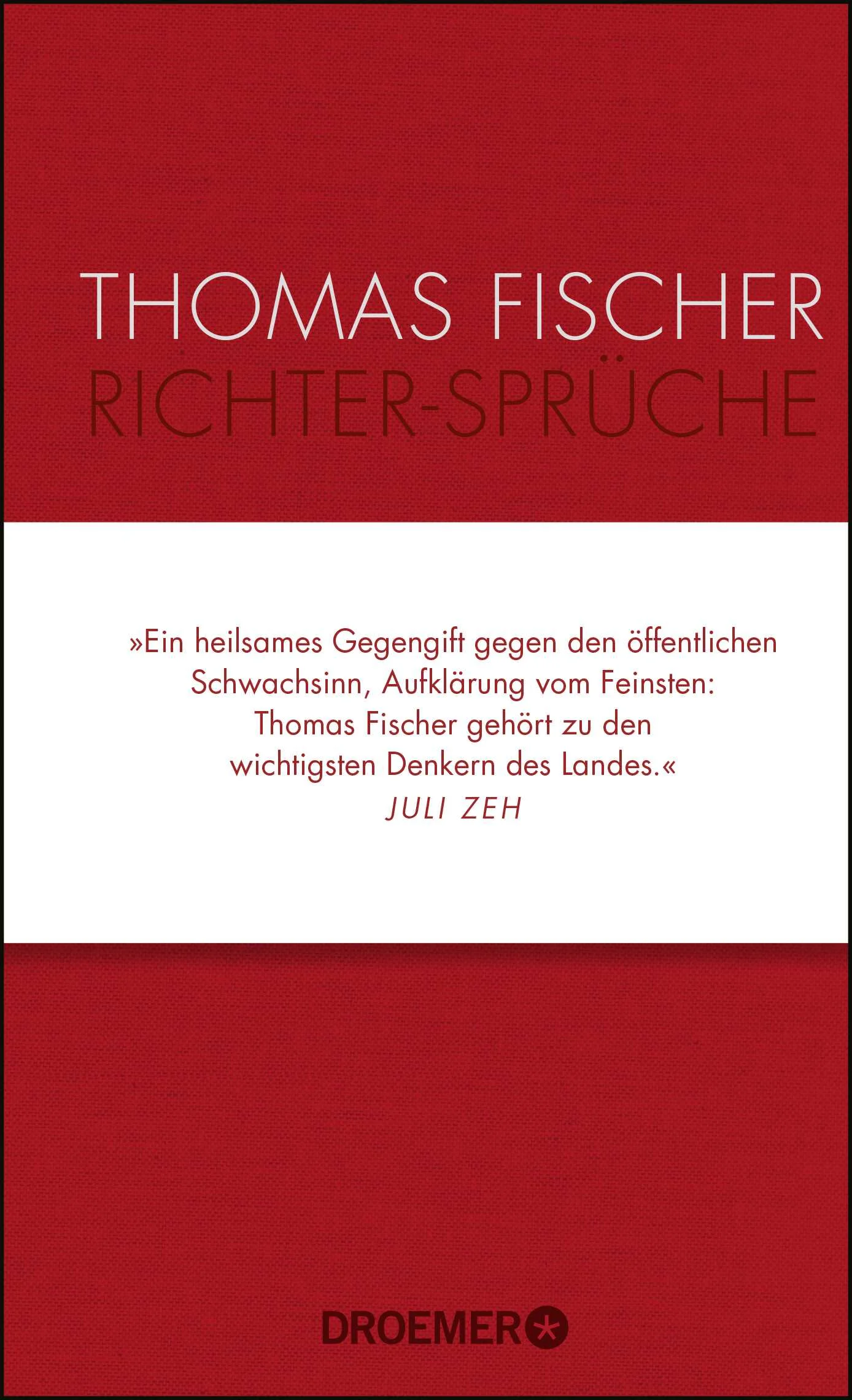 Die Liste seiner Themen ist beeindruckend, die Breite seines Wissens stupend, während die Schar seiner Feinde wächst, explodiert die Zahl seiner Leser. Thomas Fischer, ehemaliger Vorsitzender Richter am Bundesgerichtshof , Autor einer von Hunderttausenden verehrten Zeit-online-Kolumne, ist ein unermüdlicher Aufklärer. Er zählt zu den Juristen, seltene Vertreter ihrer Profession, die klug, transparent und pointiert Fragen des Rechts für lesende Laien aufarbeiten und dabei Leidenschaft für ihren Gegenstand vermitteln. Fischer setzt radikal klar und polemisch – scharfe Schnitte zwischen Tatsachen, Meinungen und rhetorischen Vernebelungsversuchen. Mit diesen intellektuellen und sprachlichen Tugenden stellt er sich in eine Reihe bedeutender schreibender Juristen, die von Cicero über Montaigne bis Tucholsky und Karl Kraus reicht.