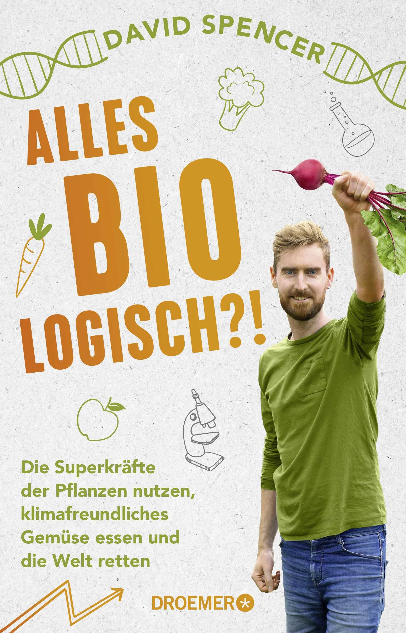 Pop Science zum Thema Ernährung - ein wissenschaftlicher Streifzug durch das GemüsefachDer Pflanzen-Biologe und Science Slammer David Spencer lädt uns mit seinem Sachbuch dazu ein, gemeinsam die wunderbare Welt der Pflanzen zu entdecken und die faszinierenden und vielfältigen Seiten von unserem alltäglichen Obst und Gemüse kennenzulernen. Was hat das Obst und Gemüse in unserem Kühlschrank mit moderner Pflanzen-Biologie zu tun? Warum ist die Tomaten-Zucht auf dem Balkon ein Ringen gegen die Natur? Weshalb müssen auch Pflanzen geimpft werden? Sind Pflanzen-Zucht und Gen-Technik wirklich unnatürlich?Und wie kann uns die Pflanzen-Forschung dabei helfen, nachhaltiger zu leben?Der Autor David Spencer ist sich sicher: Wenn wir das Hightech-Wissen aus der Forschung und moderne Methoden zur Züchtung mit Öko-Landbau kombinieren, können wir zu einer grünen Landwirtschaft und klimafreundlicher Ernährung gelangen. Dafür ist es auch nötig, einen Blick auf die landwirtschaftliche Produktion und die Züchtung unserer krautigen Freunde sowie auf die Zusammensetzung unserer Speisekarte zu werfen. Dieses Buch ist mehr als eine nerdige Sammlung von Funfacts: Es erzählt erstaunliche und verrückte Geschichten aus der wunderbaren Welt der Pflanzen-Forschung. Wir erfahren viel Wissenswertes und Lustiges über die Herkunft und Produktion unserer pflanzlichen Lebensmittel. Ein gefundenes Fressen für Vegetarier*innen und Veganer*innen und für alle, die sich nachhaltig ernähren wollen!