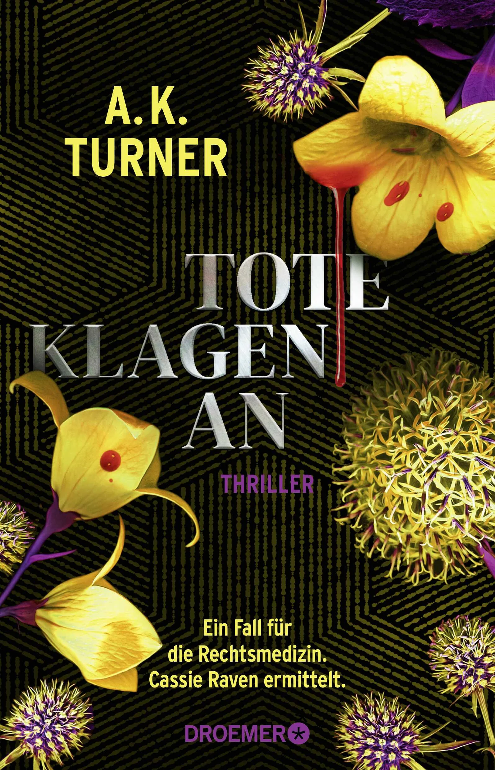 Sie ist die Fürsprecherin der Toten:Im Forensik-Thriller »Tote klagen an« löst Cassie Raven, die toughe Pathologie-Assistentin mit einer Vorliebe für Piercings und Tattoos, ihren 3. Fall.Cassie Raven steckt in einer tiefen Krise: Schon seit Monaten hat die junge Assistentin der Rechtsmedizin keinen jener besonderen Momente mehr erlebt, in denen die Toten zu ihr »sprechen«. Hat sie ihre Gabe verloren – und falls ja, welchen Sinn hat es dann, sich täglich mit so viel Tod zu umgeben?Als eines Tages eine Leiche gegen den Rumpf ihres Hausbootes stößt, geht der Fall Cassie ungewöhnlich nahe. Der junge Mann kann nicht identifiziert werden, und niemand scheint ihn zu vermissen. Zwar kommt der Tote DS Phyllida Flyte vage bekannt vor, doch einen nützlichen Hinweis auf seine Identität hat auch sie nicht.Dann stellt Cassie fest, dass der Leichnam schneller verwest, als er sollte, und ihr kommt ein Verdacht, der sich leider nur auf illegale Weise bestätigen lässt …Gothic-Style, exzellentes Fachwissen und eine besondere Verbindung zu den Toten: Cassie Raven rockt die Rechtsmedizin!Die packende Thriller-Reihe aus England von A. K. Turner ist in folgender Reihenfolge erschienen:Tote schweigen nieWer mit den Toten sprichtTote klagen an