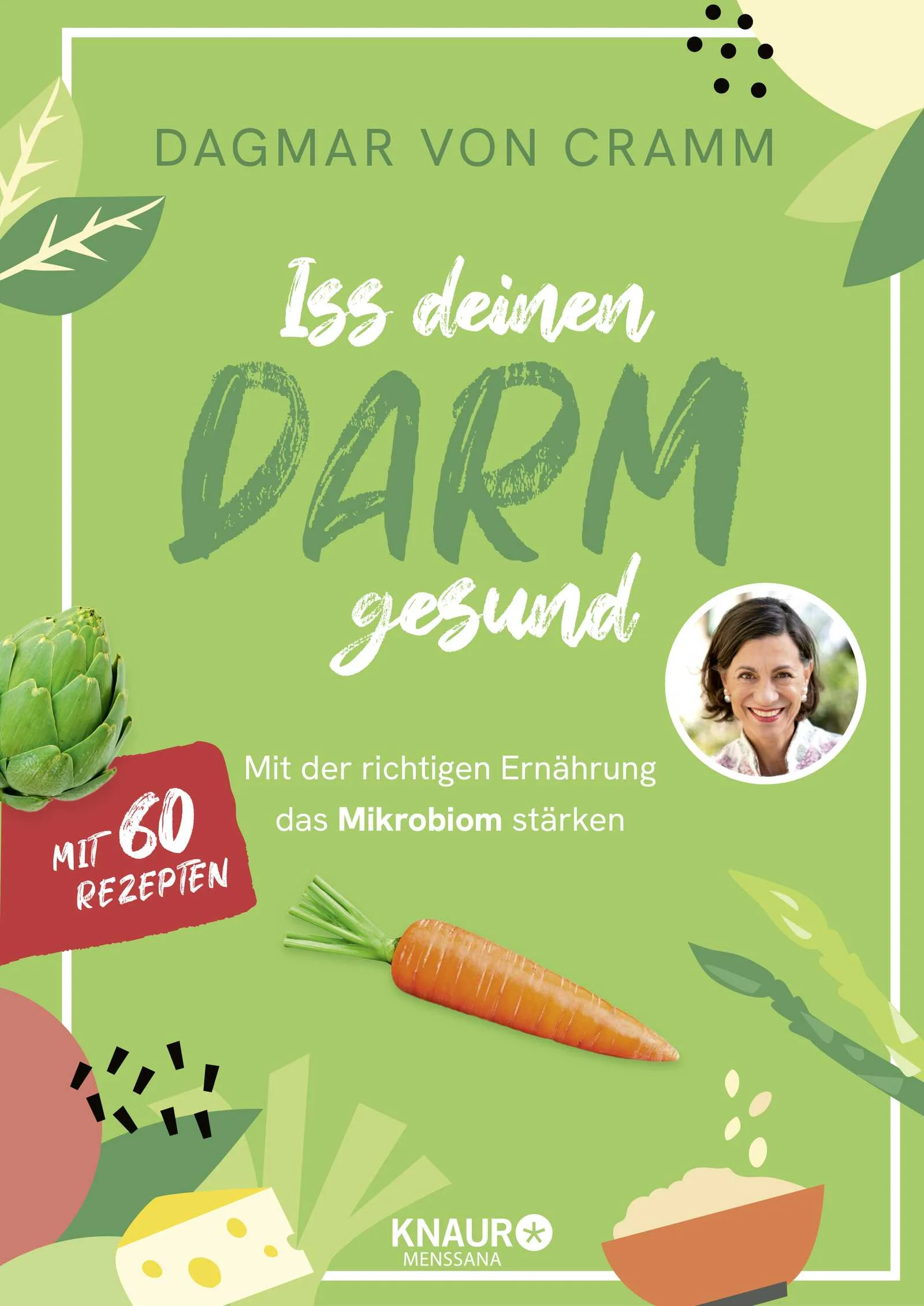 Der umfasssende Ernährungsratgeber der bekannten Ernährungsexpertin und Bestsellerautorin Dagmar von Cramm – mit 60 neuen und erprobten darmgesunden Rezepten und 2 Wochen-Programmen zur Soforthilfe»Wir können durch die richtige Ernährung selbst sehr viel tun, damit unser Darm gesund ist«, sagt die bekannte Ernährungsexpertin Dagmar von Cramm. In ihrem neuen Gesundheitsratgeber erklärt sie alles, was man für eine optimale Darmgesundheit wissen muss.Was bringt den Darm aus der Balance?Welche Lebensmittel verursachen Darmprobleme? Wie kann ich meinen Darm dauerhaft gesund essen?Spezielle Darm-Superfoods werden vorgestellt und in Tabellen wird gezeigt, wie wir unsere Ernährung bei Unverträglichkeiten oder Reizdarm geschickt umstellen können.Im zweiten Teil folgen 60 Rezepte für mehr Darmgesundheit - mit speziellen Programmen zur Prävention sowie zur Darmsanierung z. B. nach einer Antibiotika-Behandlung.Gesund essen ist die beste MedizinDer Darm ist von einer großen Menge Darmbakterien besiedelt: der Darmmikrobiota (Darmflora). Überwiegen die „guten“ Bakterien wie Lactobazillen und Bifidobakterien, dann schützt das unseren Körper vor dem Eindringen von Krankheitskeimen und stärkt damit unsere Immunabwehr. Wie und was wir essen, spielt dabei eine entscheidende Rolle.Dagmar von Cramms Ratgeber rund um einen gesunden Darm klärt auf und gibt die passenden Rezepte gleich an die Hand - für alle, die selbst etwas ihre Darmgesundheit tun wollen.