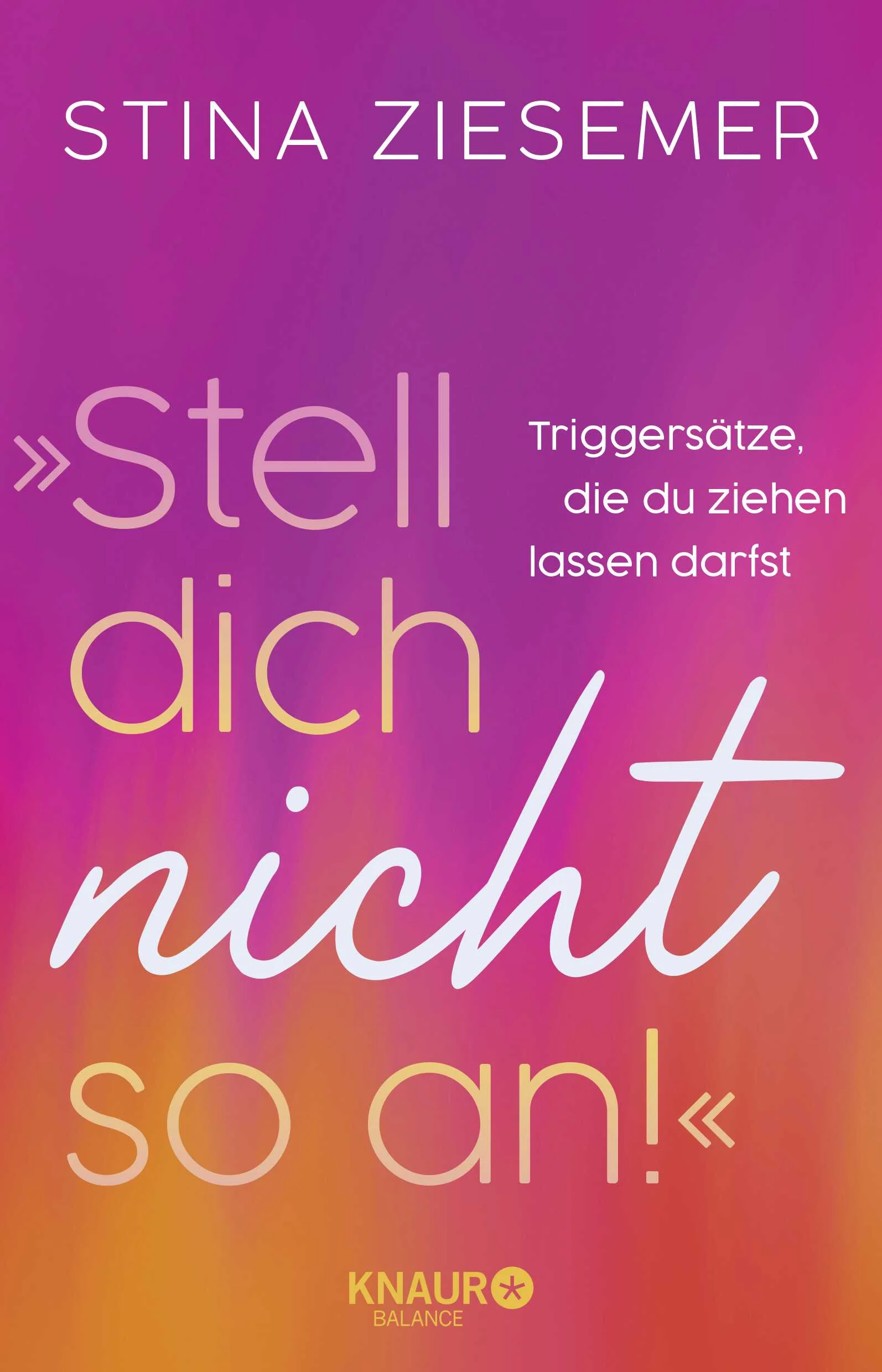 Die bekannte Influencerin Stina Ziesemer zeigt, wie man sich von toxischen Glaubenssätzen abgrenzt und endlich auf sich selbst hörtViele Menschen sehen sich mit den eigenen Triggersätzen konfrontiert, die andere ihnen als vermeintlich gut gemeinte Ratschläge mitgeben. Stina Ziesemer möchte anderen Mut machen, sich nicht mehr verunsichern zu lassen, sondern selbstbestimmt den eigenen Weg zu gehen und Triggersätze ziehen zu lassen.Stina teilt ihre Geschichten und Erfahrungen aus verschiedenen Phasen ihres Lebens und zeigt, wie in diesen Zeiten Triggersätze ihr Denken und ihr Handeln beeinflusst haben. Sie erzählt vom Druck, sich verändern zu müssen – sei es körperlich oder durch das Befolgen fremder Erziehungsstile. Auch die schmerzhafte Konfrontation mit Urteilen über ihre Belastbarkeit oder Diagnosen bezüglich ihrer (mentalen) Gesundheit hat Stina erlebt. Und sie stellt klar: Es ist an der Zeit, endlich das zu tun, was wir selbst richtig finden.Mit wertvollen Affirmationen und Impulsen ermutigt uns Stinas Ratgeber, die Meinungen anderer nicht ungeprüft zu übernehmen, sondern auf unser eigenes Bauchgefühl zu vertrauen.