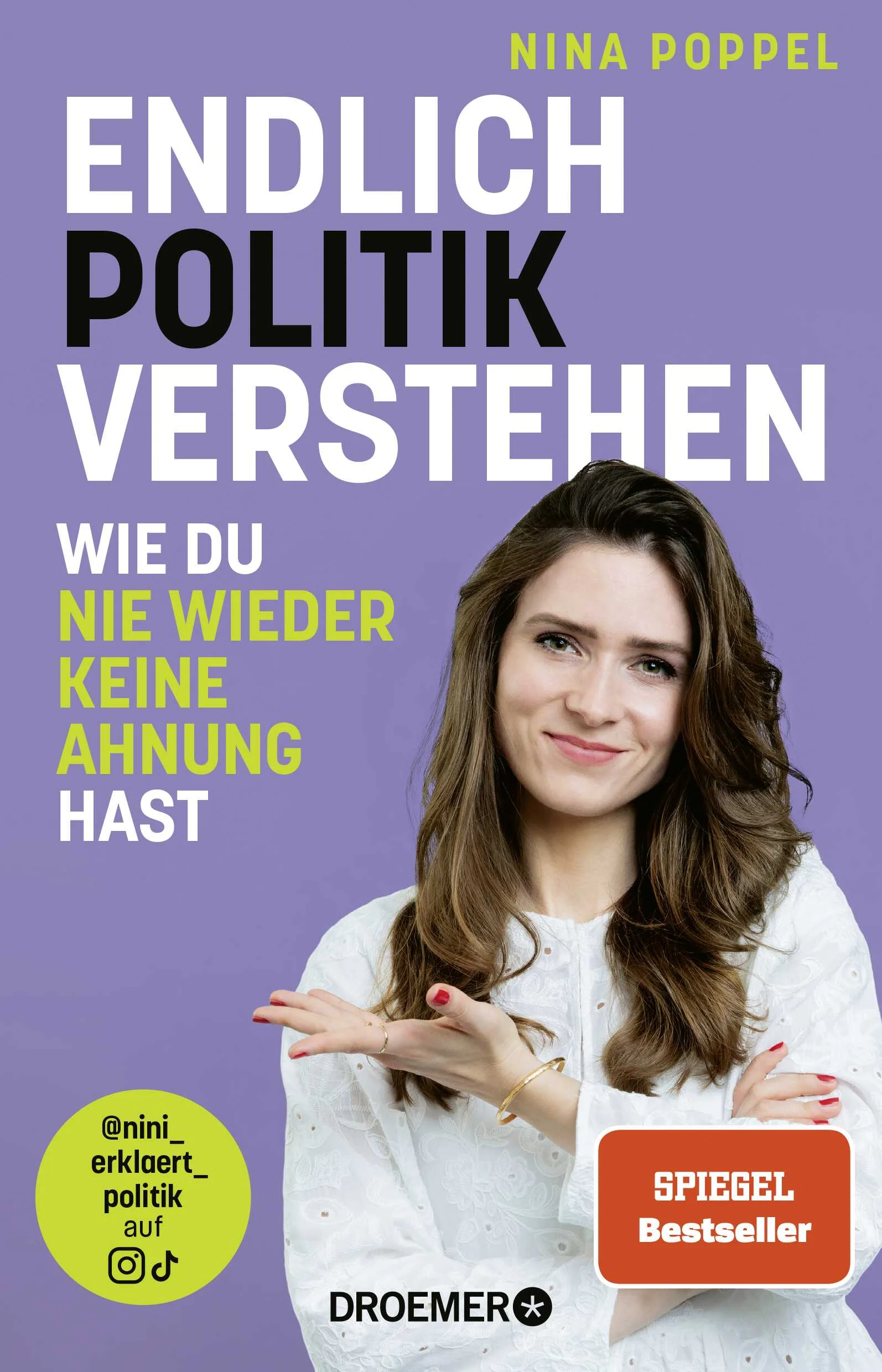 Die bekannte Politik-Creatorin Nina Poppel erklärt Politik einfach und humorvollWas bedeutet es eigentlich, in einer Demokratie zu leben? Wie funktioniert das politische System in Deutschland? Warum ist Meinungsfreiheit ein Eckpfeiler der Demokratie und wo endet sie? Wie gehe ich mit Weltschmerz und Nachrichtenflut um? Wo kann ich mich informieren, wie funktioniert persönliches Fact-Checking? Die Antworten auf diese Fragen sind kompliziert und zeigen: Politik ist überall – ob wir es wollen oder nicht.Nina Poppel, einflussreiche Politik-Creatorin auf TikTok und Instagram (@nini_erklärt_politik), gibt in ihrem ersten Sachbuch eine Einführung in das politische Leben und Denken. Sie fängt bei den Basics an und führt dann spielerisch Level für Level durch den komplexen Politik-Dschungel – sie erklärt, wie unser Wahlsystem funktioniert, welche Auswirkungen das Grundgesetz im Alltag hat und wer eigentlich über die Höhe von Steuern entscheidet. Dabei macht sie deutlich, dass Politik nicht nur in Parlamenten und auf internationalen Gipfeln stattfindet, sondern alle betrifft – in unseren Rechten, unseren Entscheidungen und unserer Zukunft. 
