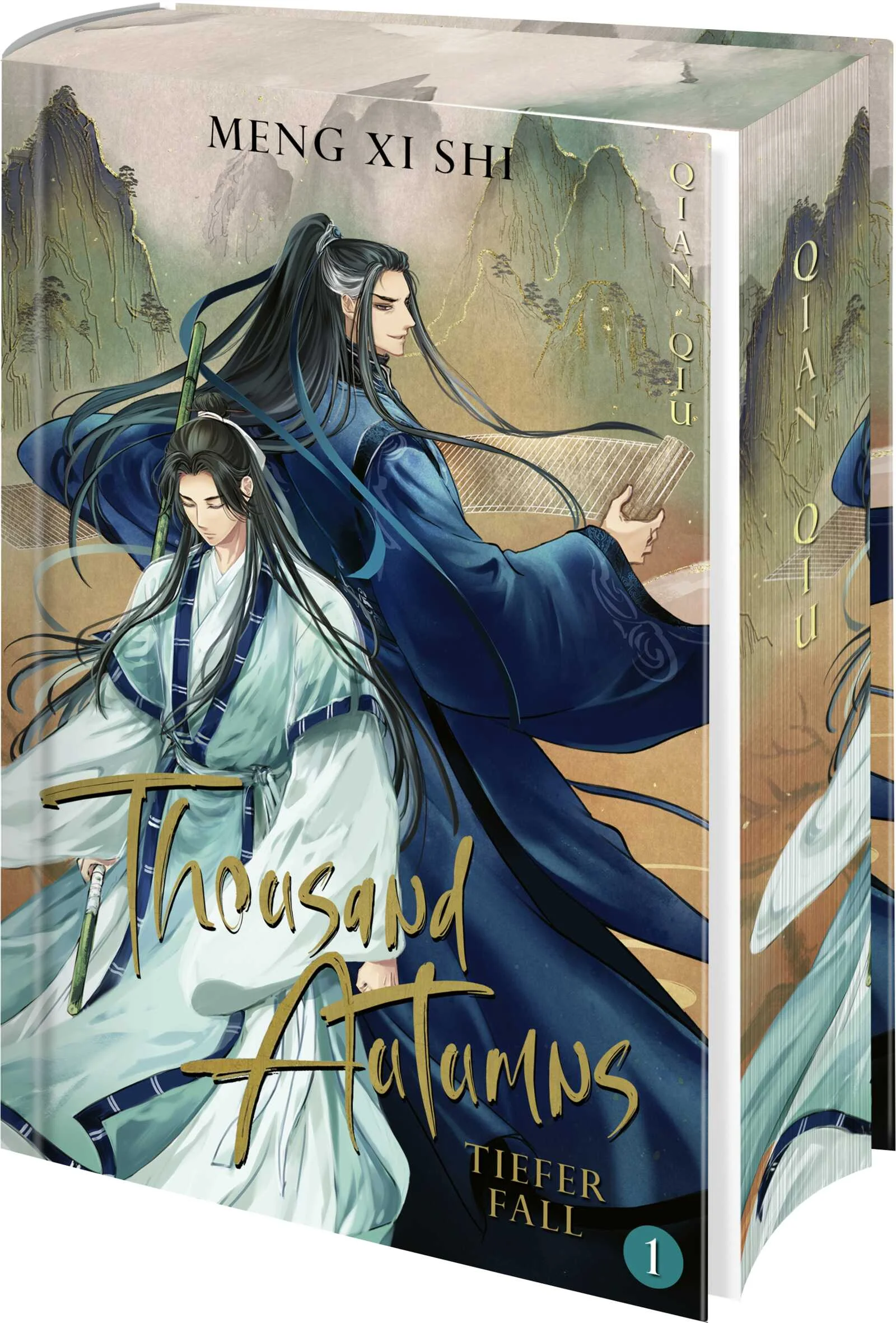 Der chinesische Light Novel-Bestseller und TikTok-Erfolg erstmals auf Deutsch in einer hochwertigen Ausstattung mit wunderschönen Innenillustrationen!Jeder Schurke braucht seinen Helden ... doch kann ein reines Herz so leicht verdorben werden?Yan Wushi, der Anführer der dämonischen Huanyue-Schule, ist ein Meister der Kultivierung, ein brillanter Stratege und ein unverbesserlicher Zyniker. Seiner Ansicht nach wird jedes menschliche Herz von Grausamkeit und Egoismus beherrscht. Wer das Gegenteil behauptet, ist entweder ein Lügner oder ein Narr.Shen Qiao, der Anführer der daoistischen Xuandu-Schule ist bescheiden, gütig, wohltätig und genau die Art Weltverbesserer, die Yan Wushi zutiefst verachtet.Als Shen Qiao in einem Kampf eine folgenschwere Niederlage erfährt und nicht nur seine Sehkraft, sondern auch fast seine gesamte magische Kraft verliert, entwickelt Yan Wushi einen teuflischen Plan, um Shen Qiao die Abgründe der Menschheit zu zeigen. Gegenüber dem nun blinden Shen Qiao gibt er sich als Meister aus und nimmt ihn unter seine Fittiche, um ihn auf den Pfad der dämonischen Künste zu locken … Doch kann ein reines Herz so leicht verdorben werden?Die BookTok-Sensation »Thousand Autumns« von Meng Xi Shi ist der perfekte Einstieg in das Genre der chinesischen Boys Love / Danmei. In dieser epischen Fantasy-Light Novel, die mit hochwertigen Illustrationen und Charakterzeichnungen zu Leben erwacht, trifft der moralisch graue Meister, der gerissene Anführer und mächtiger Großmeiste des dämonischen Pfades, auf den bescheidenen Anführer, der an das Gute im Menschen glaubt. Noch ahnt der dämonische Meister nicht, dass er auf die erste unnachgiebige Kraft seines Lebens gestoßen ist, und dass auch sein verdorbenes Herz nicht vor der sanften Seite seines neuen Schülers gewahrt bleibt.Ein absolutes Must-Have für alle Fans von Mo Xiang Tong Xius The Grandmaster of Demonic Cultivation und Heaven Officials Blessing sowie alle Leser*innen, deren Herzen bei Boys Love- und Wuxia-Geschichten höher schlagen!Diese Tropes erwarten dich:Enemies to LoversMorally Grey CharactersGrumpy x SunshineSlow Burn RomanceBoys Love / Gay RomanceEvery Villain needs a HeroOpposites attractActionreich, emotional und voller unerwarteter Wendungen: Die Danmei-Wuxia-Sensation jetzt in 5 Bänden erstmals auf Deutsch erhältlich.