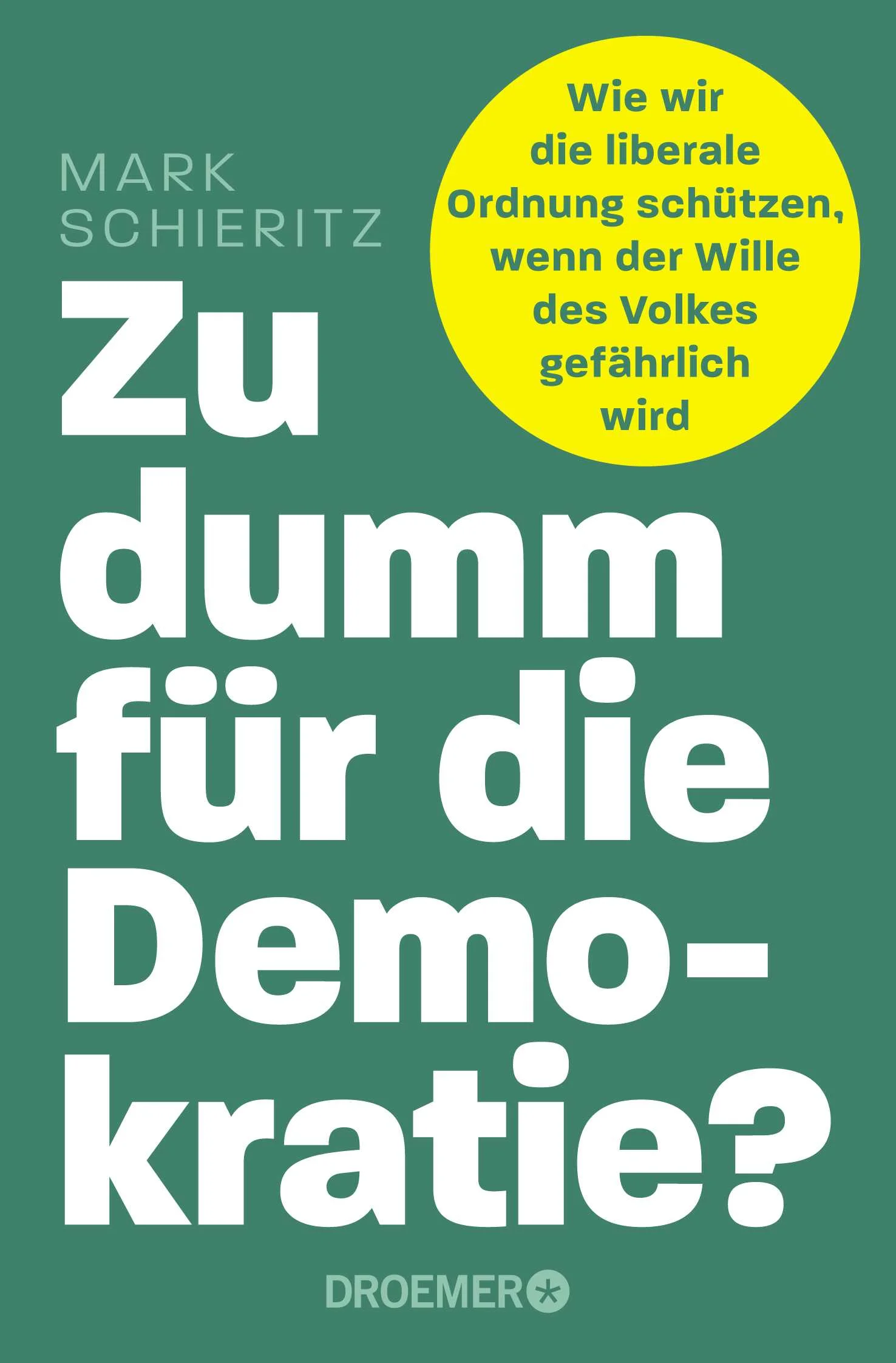 Über die Verantwortung zur FreiheitDie Krise der Demokratie wird oft mit einer Krise der Politik gleichgesetzt: Menschen wählen angeblich populistische oder extremistische Kräfte, weil die gemäßigten Parteien nicht auf ihre Sorgen und Ängste eingehen. Aber hat das Wahlvolk wirklich immer recht? Und wie können wir unsere Demokratie schützen, wenn sich ein Teil der Bevölkerung von ihr abwendet? Der renommierte ZEIT-Journalist Mark Schieritz fordert in seinem pointierten Debattenbuch: Nicht nur die Politiker, sondern auch die Wählerinnen und Wähler müssen Verantwortung übernehmen. Denn eine liberale Demokratie ist auf Haltung angewiesen – sonst wird sie zur Fassade. »Mark Schieritz zeigt, dass die liberale Demokratie ein normatives Projekt ist. Er stellt die richtigen Fragen, und liefert Antworten, über die es sich zu diskutieren lohnt.« Thomas Biebricher, Professor für Politische Theorie an der Goethe-Universität Frankfurt am Main