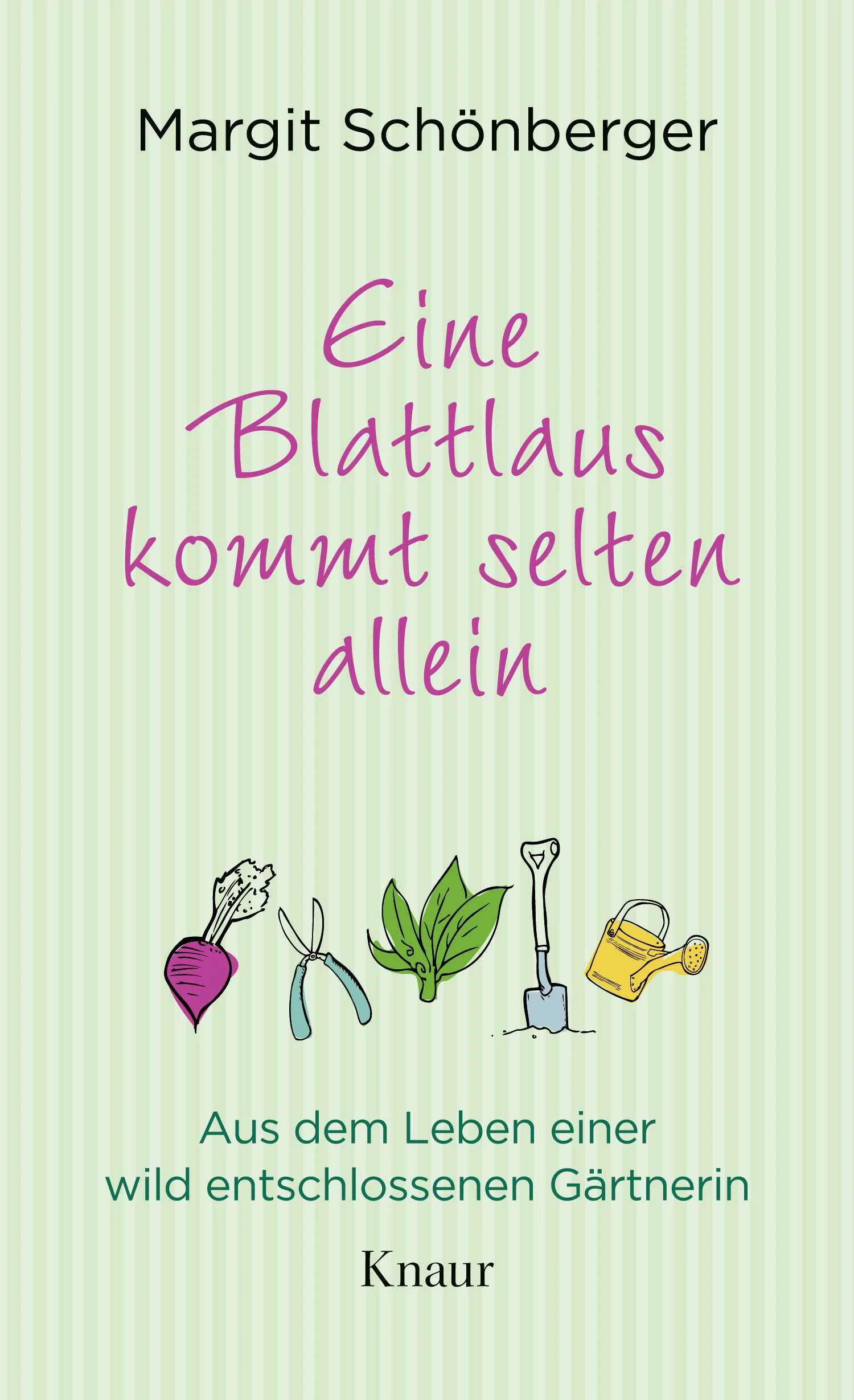 Margit Schönberger war eine Großstadtbewohnerin mit 60-Stunden-Woche und kam mit Pflanzen vor allem in Form von Büropalmen und Designer- Blumensträußen in Berührung. Doch eines Tages besann sie sich auf ihren verwilderten Vorstadtgarten und beschloss, ihn zum Blühen zu bringen. Argwöhnisch beäugt von ihren gärtnernden Nachbarn gräbt sie den granitharten Boden um – was ihr den Muskelkater ihres Lebens einbringt. Sie kämpft mit absurden Mengen von Kieseln in der Erde, die sie unauffällig an einem Fluss »entsorgt«. Sie legt schweißüberströmt Beete an und ordert wie im Rausch 200 sündhaft teure Tulpenzwiebeln, die sie begeistert unter die Erde bringt – leider ohne vorher die Setzanweisung zu lesen. Nicht das letzte Missgeschick, das ihr passiert … Und doch: Margit Schönberger trotzt erfolgreich allen Rückschlägen, sei es in Form von gefräßigen Blattlauspopulationen oder hartnäckigen Unkrautattacken, und das Gärtnern wird ihr größtes Glück.