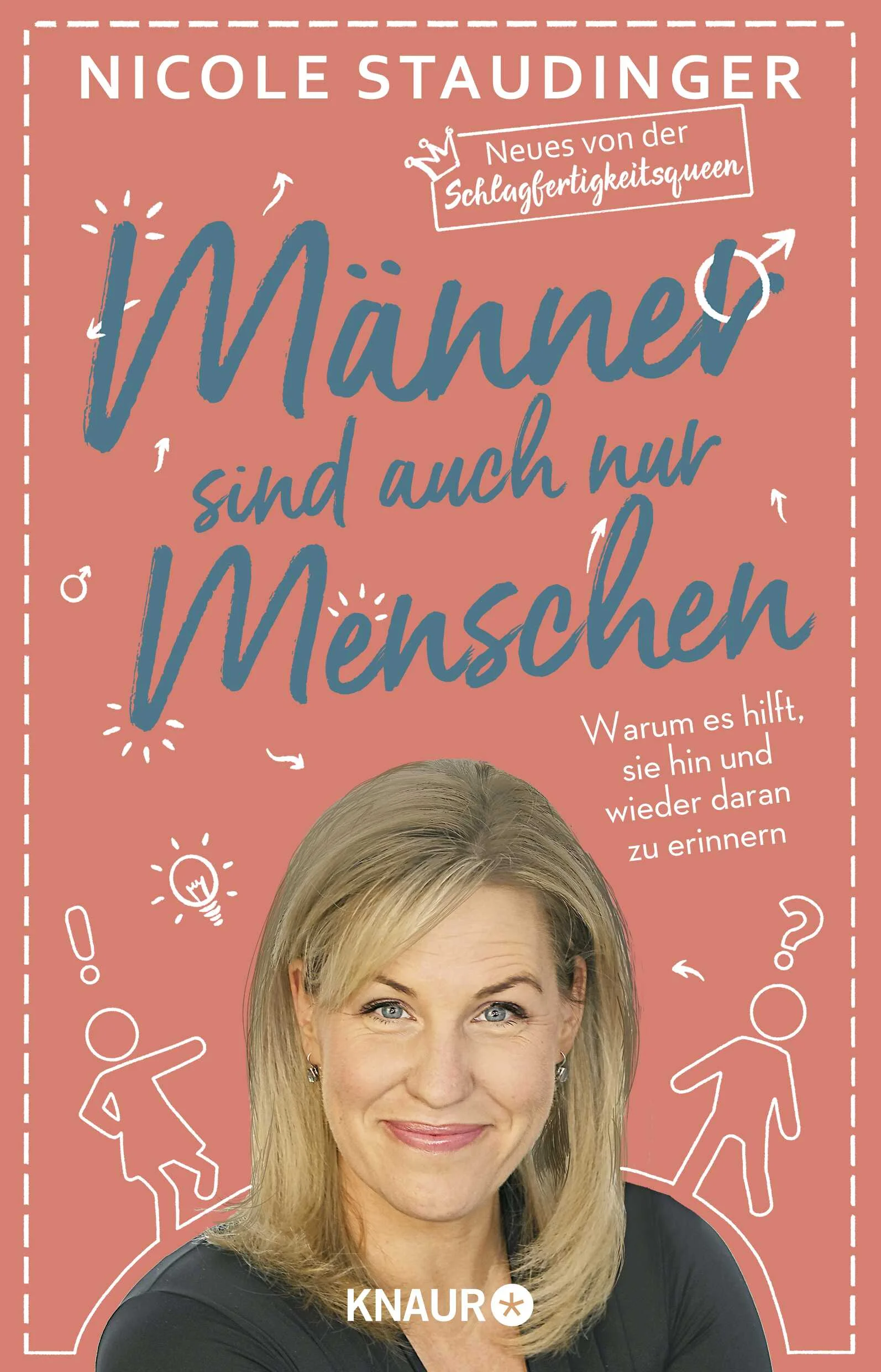 Der humorvolle Erfahrungsbericht, der beweist: Selbst ist die Frau, denn Irren ist männlich! Die beliebte Bestseller-Autorin Nicole Staudinger zeigt, wie es jeder Frau gelingt, die eigene Schlagfertigkeit zu entfesseln, sich von Selbstzweifeln frei zu machen und sich im Umgang mit Männern majestätisch und selbstbewusst zu behaupten: 