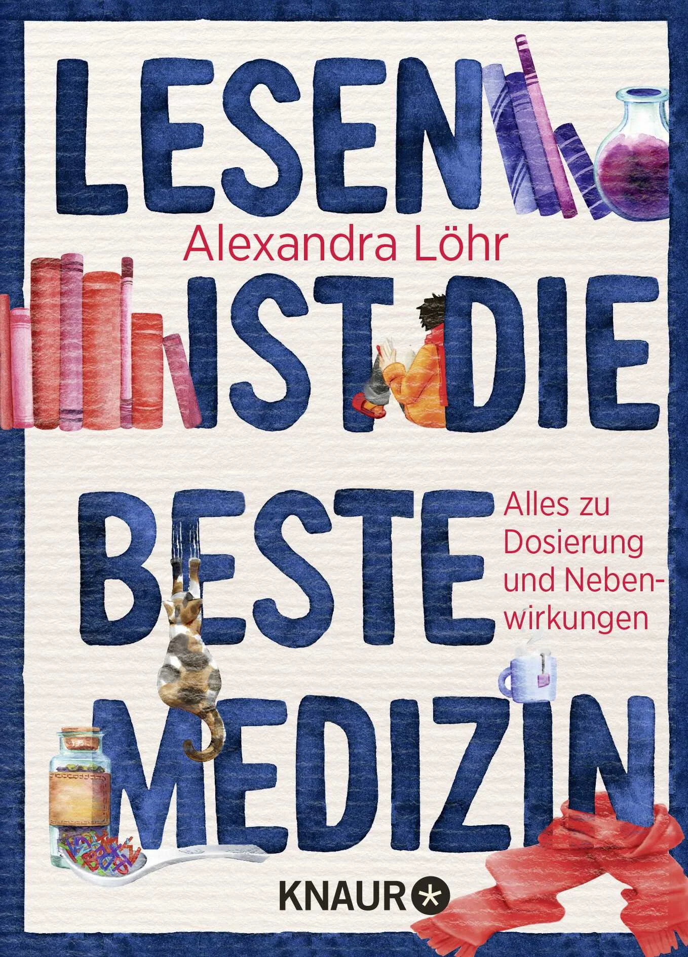 »Lesen ist ein Jahrtausende altes Allheilmittel. Aber Seien Sie gewarnt, es ist ein hochwirksames Medikament mit großem Suchtpotential! Für Millionen von Patienten ist es ein Labsal für die Seele, eine Offenbarung, ein Instrument der Macht, eine Droge, die den Geist beflügelt, ja, das tut Schokolade auch, aber Lesen ist eindeutig kalorienärmer.«Sie werden von Langeweile geplagt? Leiden unter Liebeskummer, Wissensdurst, TV-Unverträglichkeit oder chronischer Buchstabenunterversorgung? Dann ist Lesen das Geheimrezept, weiß Alexandra Löhr, die als freie Lektorin selbst von der unheilbaren Schmökeritis betroffen ist. Denn Lesen ist die Wunderwaffe und die beste Medizin bei kleinen und großen Wehwechen, und es gibt sie: die perfekten und heilsamen Bücher für jede noch so missliche Lebenslage!In ihrem urkomischen Buch gibt Alexandra Löhr augenzwinkernd ihr Insiderwissen zu Dosierung und Nebenwirkungen zum Besten sowie die passenden Indikationen für mitreißende Lektüre aller Art. Ein liebevoll gestaltetes Geschenk für alle Buch-Verliebten und das ideale Rezept bei literarischen Notfällen.Zu Dosierung und Nebenwirkungen fragen Sie Ihre Buchhändlerin oder Ihren Buchhändler.
