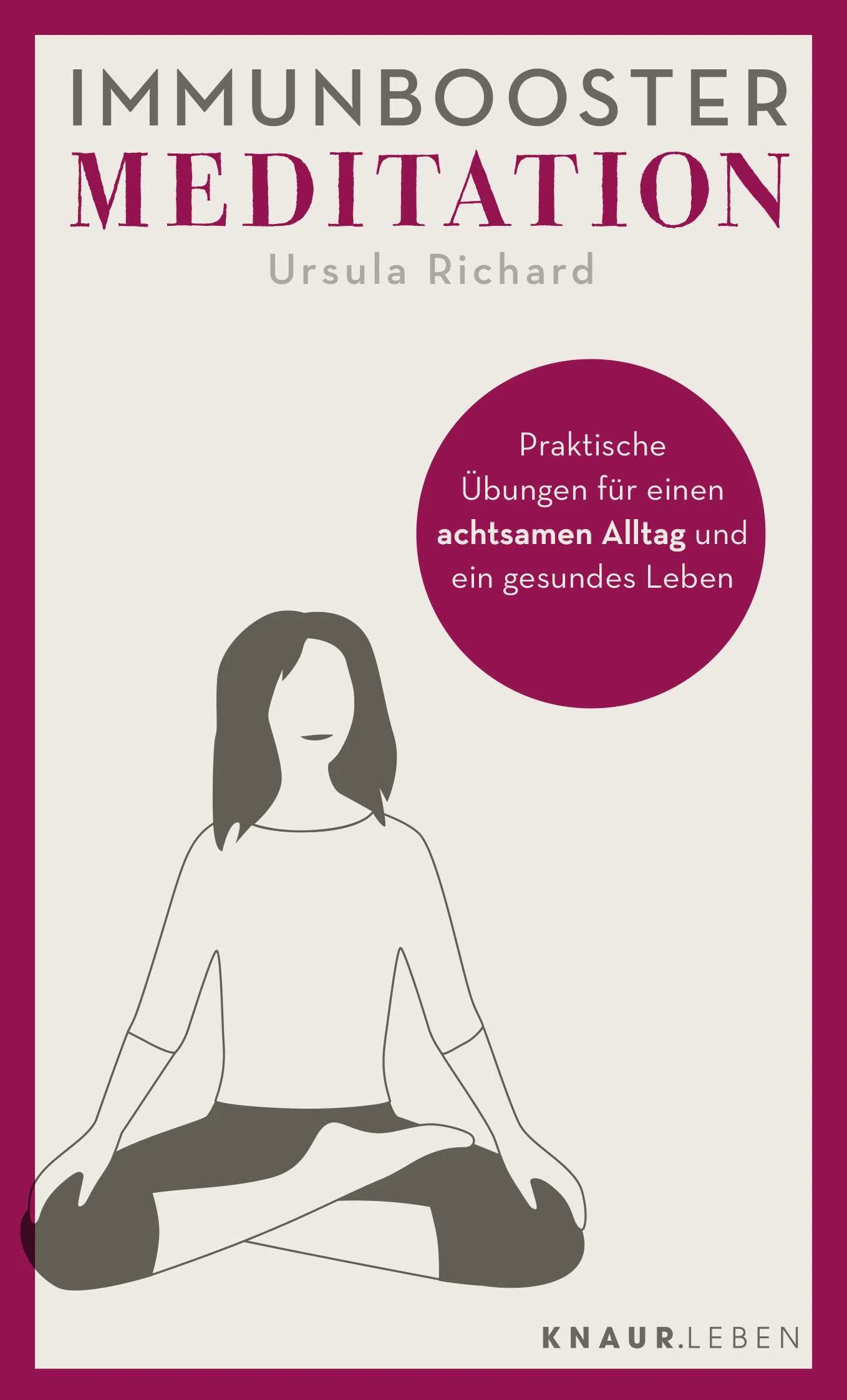 Der Ratgeber für Einsteiger in die Meditation mit praktischen Übungen für einen achtsamen Alltag und ein gesundes Leben.Begeben wir uns in einen Zustand der konzentrierten Stille, nehmen wir direkt positiv Einfluss auf unseren Zellstoffwechsel. Insbesondere auch die Abwehrzellen des Immunsystems funktionieren effizienter durch regelmäßiges Meditieren. Ursula Richard stellt kurz und bündig verschiedene Formen der Achtsamkeitsmeditation vor. Danach führt sie an wichtige thematische Meditationen wie die Herzens- oder die Dankbarkeitsmeditation heran. Basics wie Zeit und Ort oder das Meditieren im Sitzen wie im Gehen werden ebenso behandelt wie die Fallstricke auf dem Übungsweg oder der Umgang mit negativen Emotionen. Am Ende des Ratgebers finden sich Tipps für die Umsetzung im Alltag und die Gestaltung eines „Mini-Retreats“, einer Auszeit, die sich jede und jeder regelmäßig gönnen sollte.Eine praktische und informative Kompaktanleitung, um Meditieren zu lernen und eine selbstständige Meditationspraxis zu beginnen.