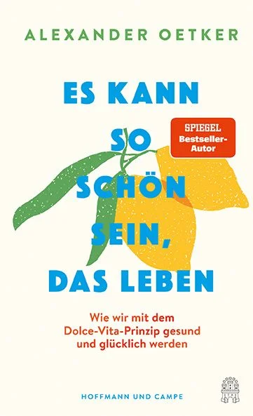 In unserem schnelllebigen Alltag nehmen Stress und schlechte Laune allzu oft eine große Rolle ein. Wir nehmen uns keine Zeit, um zu genießen, machen Überstunden und ärgern uns über Kinderlärm. Wie gerne würden wir dagegen so leben wie die Menschen im Süden: innerlich gelassen, naturverbunden und der Lebensfreude zugeneigt bis ins hohe Alter.Alexander Oetker, als Korrespondent stets auf Reisen und als Restaurantkritiker Genießer von Beruf, erzählt uns auf wunderbar leichte Weise von den Menschen in den südlichen Ländern und von den Geheimnissen des Dolce-Vita-Prinzips. Diese bestehen nicht nur aus Olivenöl und Siesta, sondern machen eine ganze Philosophie aus, die immer wieder aufs Neue beweist: Es kann so schön sein, das Leben.