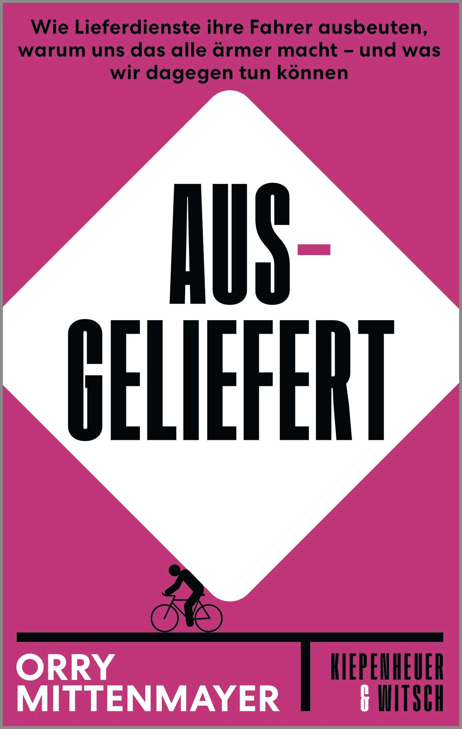 Flexible Arbeitszeiten, schnelle Einarbeitung, Sport und frische Luft: Fahrradlieferdienste werben ihre Fahrer:innen mit einem niedrigschwelligen Einstig in den Job. Orry Mittenmayer aber lernt eine Branche kennen, die ihren Kund:innen uneinhaltbare Lieferversprechen macht – und ihre Probleme auf dem Rücken derjenigen austrägt, die das Essen ausliefern.Als sogenannter Rider für einen der ersten Fahrradlieferdienste Deutschlands dokumentiert Orry Mittenmayer zahlreiche Arbeitsrechtsverstöße: Die Unternehmen setzen ihre Mitarbeitenden massiv unter Druck, überwachen Standorte, kontrollieren Pausenzeiten und Lieferwege. Betroffen von diesen Schikanen sind Menschen, die auf kurzfristige Jobs angewiesen sind und oft nicht die Möglichkeit haben, sich zu wehren. In »Ausgeliefert« gibt Betriebsratsgründer und -vorsitzender, Gewerkschafter und Aktivist Orry Mittenmayer augenöffnende Einblicke in seinen gefährlichen Alltag als Fahrer, deckt auf, wie Lieferdienstunternehmen systematisch gegen die Einhaltung von Arbeitsrecht ankämpfen, und erklärt, wie wichtig organisierter Arbeitskampf ist. Denn der Hype um die bequem bis zur Haustür gelieferten Lebensmittel und Speisen ist riesig – aber hört eigentlich jemand den Menschen zu, die uns das Essen bringen?Für die Leser von Günther Wallraff