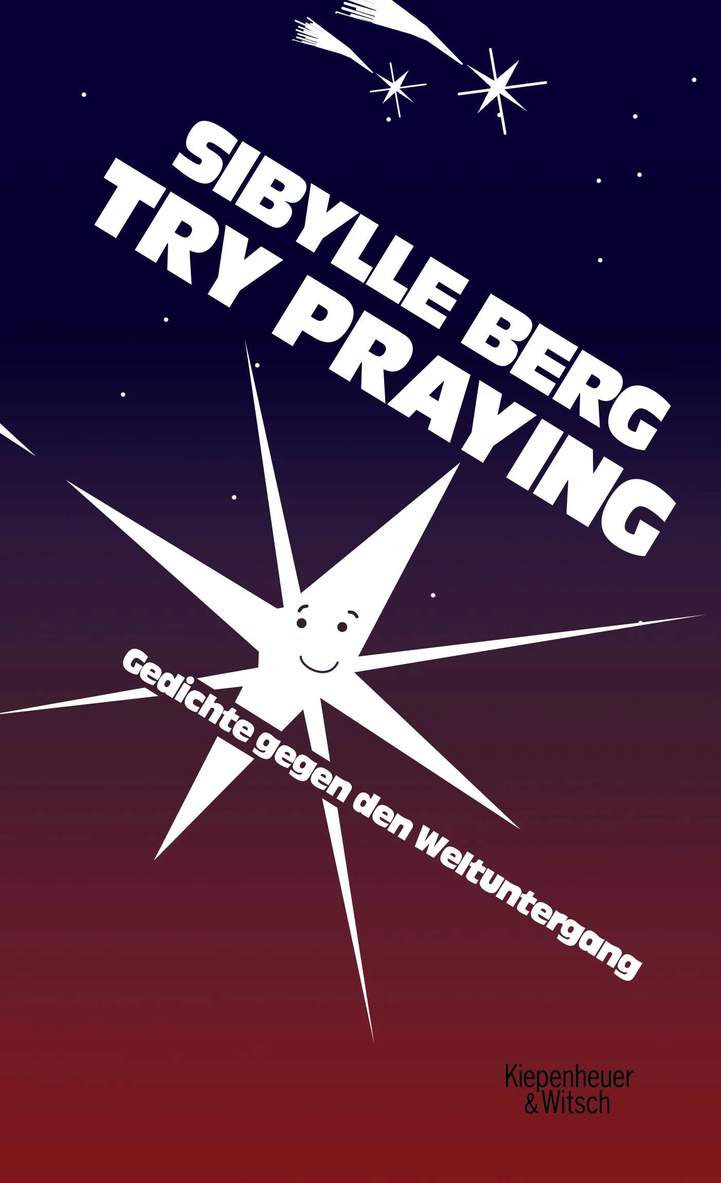 Endlich in einem Band: die schönsten Gedichte von Sibylle Berg. Für besinnliche Gebete am Esstisch, als Geschenk unterm Weihnachtsbaum, zum Vorlesen für die lieben Kinder am Abend, als lieben Gruß an den Ex-Freund oder den Hoffentlich-bald-Freund. Sozusagen ein Bukett für die schönste Zeit des Lebens: immer!Wenn wir von der Liebe sprechen,Dann meinen wir die Bank damit,Auf der wir alt und greis einst sitzen,Wir halten unsre Knochenhände,Er legt den Kopf in meinen Arm,Ich streichle ihn doch sehr behände,Das ist Herr Schmitt, er ist mein Mann.Es gibt Dinge im Leben, denen man nur mit Reimen begegnen kann. Dem rasanten Verfall von allem, außer einem selbst, dem Menschen, neben dem man jeden Morgen aufwacht. Nieselregen, Neonlicht, Nekrophilie. Sibylle Bergs Gedichte sind Gesänge an die große Sinnlosigkeit. Für die Figuren, die sie bevölkern, gibt es keine Rettung. Und trotzdem kann man nicht genug bekommen von diesen mal bitterbösen, mal mitfühlenden, immer aber furios-witzigen Texten, deren Balladen-Sound gnadenloses Ohrwurmpotenzial hat.