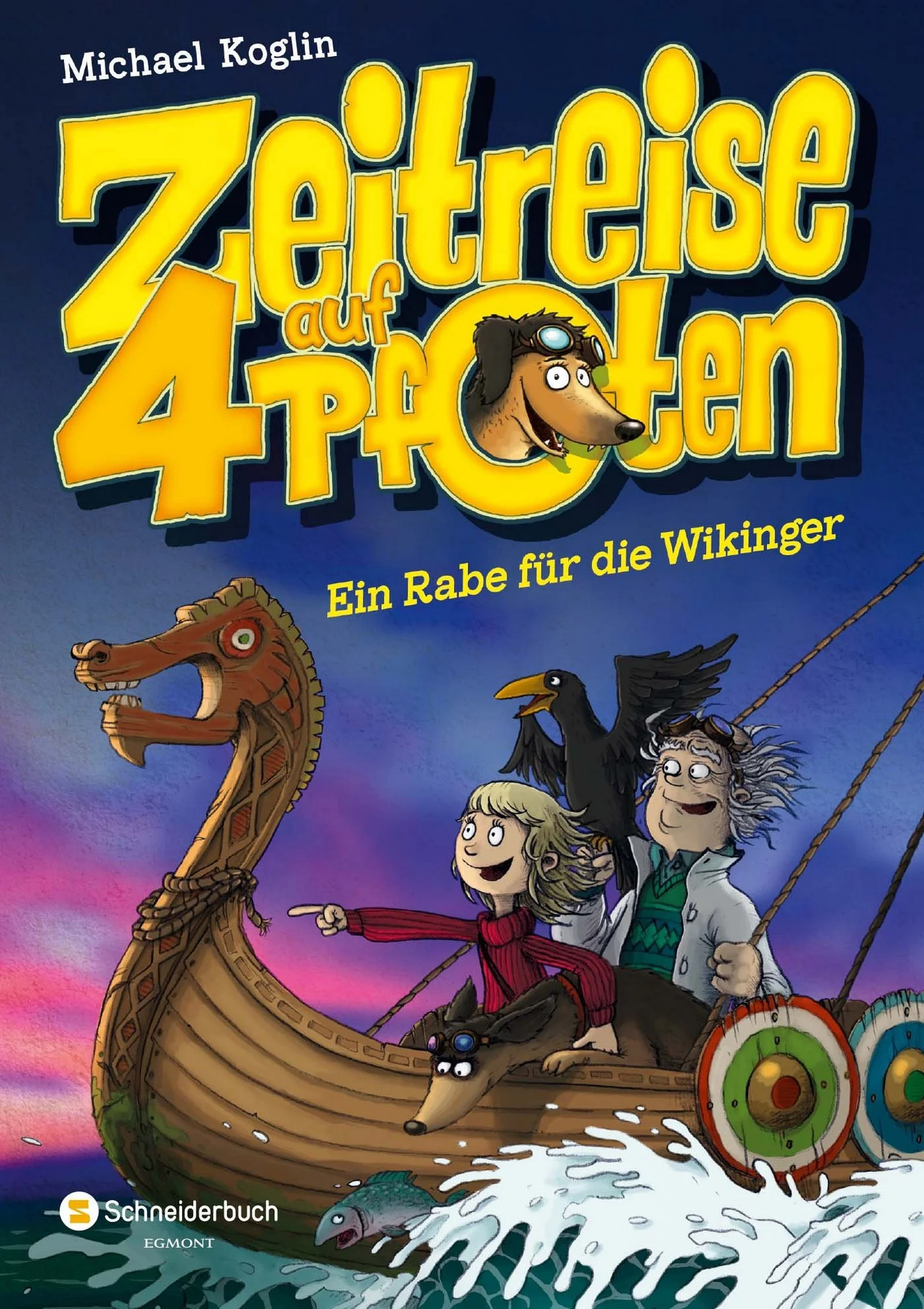 Zu den Wikingern ins eisige Island! Dahin führt Curry, Lia und Professor Tempus ihre dritte Reise mit der Zeitmaschine. Ein frecher Rabe muss dringend zurück zu den Wikingern, sonst ist der Lauf der Weltgeschichte in Gefahr! Aber die drei Zeitreisenden müssen schnell feststellen, dass Wikinger ganz schön raue Kerle sein können … Einmalig witzig illustriertes Zeitreise-Abenteuer, erzählt aus der Hundeperspektive!