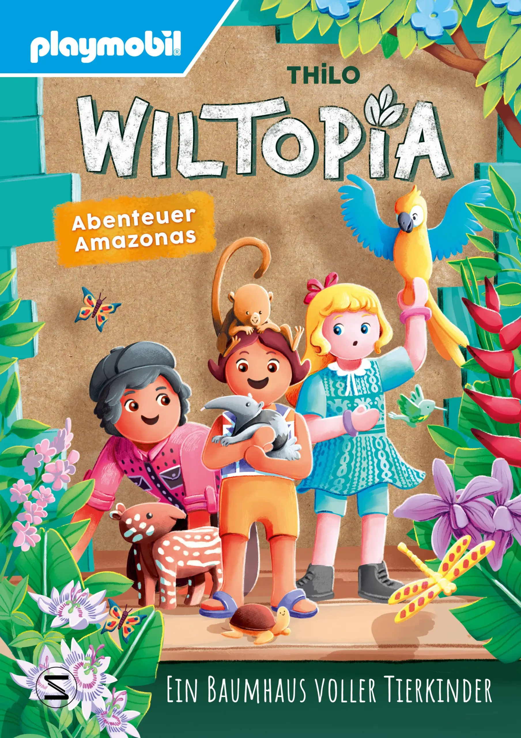 Mit PLAYMOBIL staunend die Welt entdeckenAuf zum Amazonas! Als Mama Sofia und Papa Jamie das ihren Kindern verkünden, sind Tech-Teenie Rick, Geschichtenliebhaberin Liv und Wirbelwind Lu völlig aus dem Häuschen. Im Regenwald gibt es Jaguare, Ameisenbären, Tapire, Affen und, und, und! Klar, dass die tierliebende Familie ihren Freund Dr. da Silva in seiner Tierauffangstation unterstützt. Vor allem die kleine Lu ist hin und weg von all den Tierkindern. Aber Tiere sind keine Kuscheltiere, erklärt Mama Sofia. Doch plötzlich sind Lu und die Tierkinder verschwunden! Sind sie etwa im Dschungel verloren gegangen?
