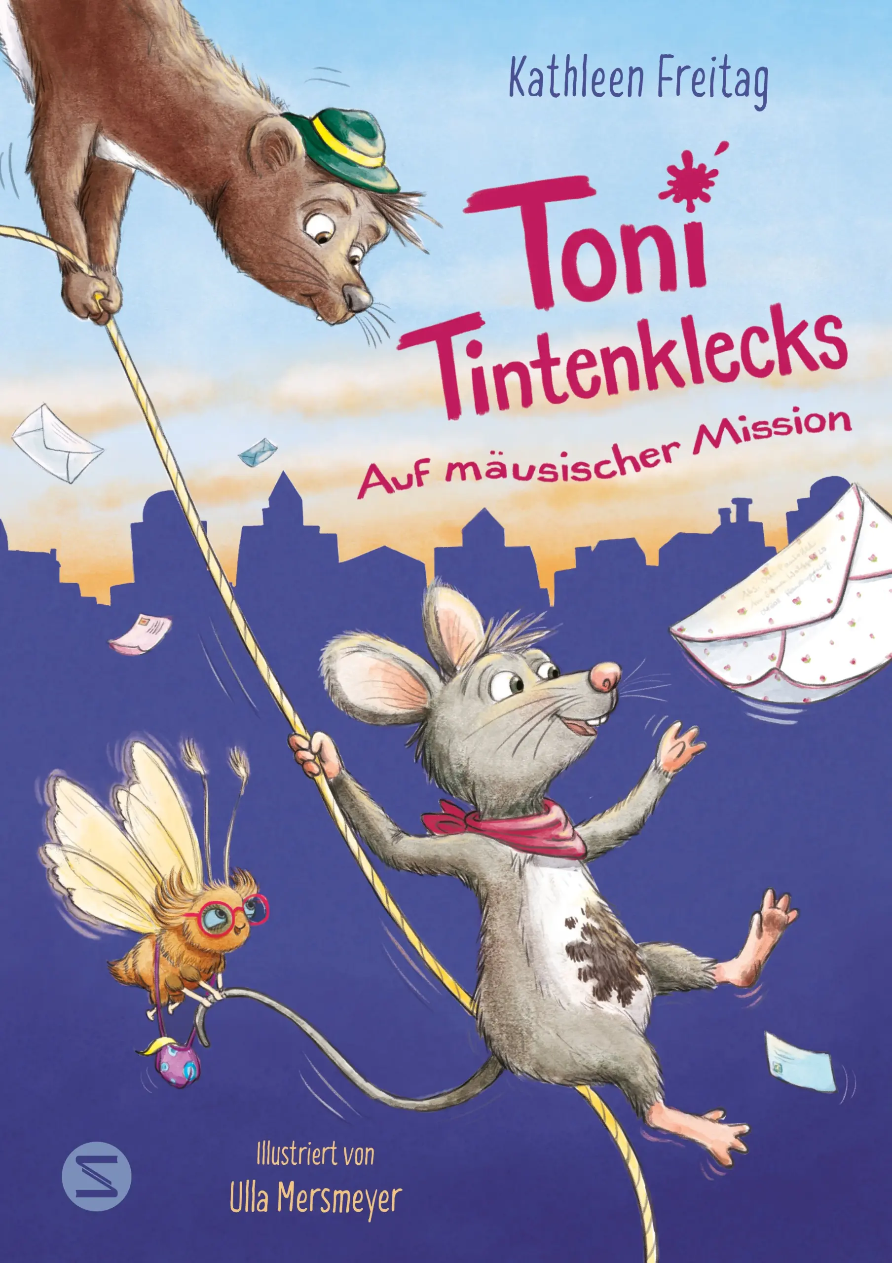 Alle für einen - Ein Tierabenteuer mit Maus, Marder und Motte Toni Tintenklecks ist die einzige Maus im Haus, die lesen kann. Aber von der Welt da draußen hat er noch nicht so viel gesehen. Lieber bleibt er mit seinen Freunden, dem Marder Matti und der Motte Lotte, in der gemütlichen Wohnung von Herrn Pantoffel. Doch das ändert sich, als Herr Pantoffel eines Tages einen Brief bekommt, der große Veränderungen ankündigt. Den drei tierischen Freunden bleibt nur eine Möglichkeit, dies zu verhindern: Sie müssen dafür sorgen, dass Herrn Pantoffels Antwortbrief nie sein Ziel erreicht. Und so beginnt eine Verfolgungsjagd quer durch die Stadt und ein größeres Abenteuer, als Toni sich je hätte vorstellen können. Ein neues Vorlesebuch von Kathleen Freitag, nominiert für den Deutschen Kinderbuchpreis 2023Rasante Verfolgungsjagd mit Spaß, Spannung und viel Witz