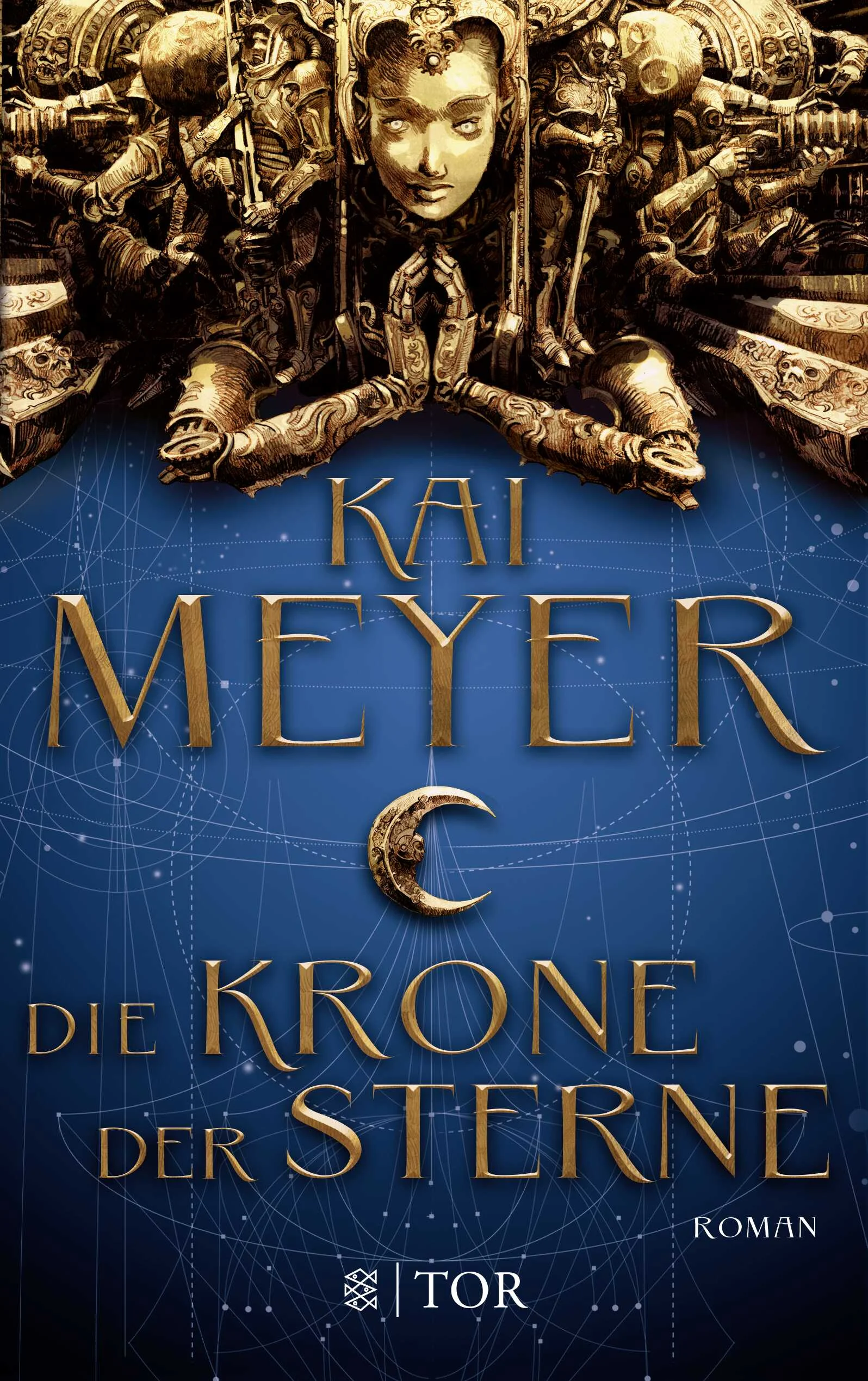 Ein dramatisches Weltraumabenteuer im Breitwandformat voller Action und Magie von Bestsellerautor Kai MeyerDas galaktische Reich von Tiamande wird von der allmächtigen Gottkaiserin und ihrem Hexenorden beherrscht. Regelmäßig werden ihr Mädchen von fernen Planeten als Bräute zugeführt. Niemand weiß, was mit ihnen geschieht.Als die Wahl auf die junge Adelige Iniza fällt, soll sie an Bord einer Weltraumkathedrale auf die Thronwelt gebracht werden. Ihr heimlicher Geliebter Glanis, der desillusionierte Kopfgeldjäger Kranit und die Alleshändlerin Shara Bitterstern tun alles, um den Plan der Hexen zu vereiteln. Im Laserfeuer gewaltiger Raumschiffe kämpfen sie um ihre Zukunft – und gegen eine kosmische Bedrohung, die selbst die Sternenmagie der Gottkaiserin in den Schatten stellt.›Die Krone der Sterne‹ ist eine Space-Fantasy der Extraklasse von Bestsellerautor Kai Meyer (›Die Seiten der Welt‹, ›Die Wellenläufer‹, ›Die fließende Königin‹). Illustriert wird das Buch mit zahlreichen Originalzeichnungen von Jens Maria Weber (›Codex Roboticus‹).