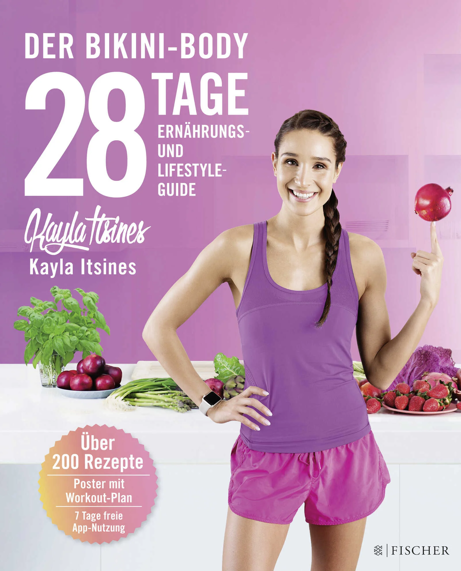Das erste Buch der Fitness-Ikone Kayla Itsines!Die angesagteste Fitnesstrainerin der Welt, Kayla Itsines, hat ein exklusives 28-tägiges Ernährungsprogramm entwickelt, in dem sie uns ihre Superfood-Geheimnisse verrät. Nutze ihre gesunden Rezepte und die fundierten Ernährungstipps und -tricks, um deine Ziele zu erreichen! Mit ihrem „Bikini-Body-Guide“ hat Kayla das Leben von Millionen Frauen auf der ganzen Welt verändert.„Meine Mission? Ich möchte möglichst vielen Frauen dabei helfen, fit, selbstbewusst und glücklich zu werden.“· Über 200 von Kaylas Lieblingsrezepten, mit fruchtigen Smoothie-Bowls, gesunden Lachs-Wraps und frischen Quinoasalaten· Poster mit Workout-Plan für 28 Tage mit Kaylas 28-Minuten-Workouts