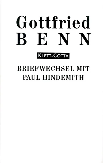 Die Ausgabe der Briefe Gottfried Benns umfasst ferner die Bände:– Band I: Briefe an F.W. Oelze, 1932–1945– Band II/1: Briefe an F.W. Oelze, 1945–1949– Band II/2: Briefe an F.W. Oelze, 1950–1956– Band IV: Briefe an Tilly Wedekind, 1930–1955– Band V: Briefe an Elinor Büller(-Klinkowström), 1930–1937– Band VI: Briefe an Astrid Claes 1951–1956– Band VII: Briefwechsel mit dem MERKUR, 1948–1956– Band VIII: Briefe an den Limes Verlag 1948–1956