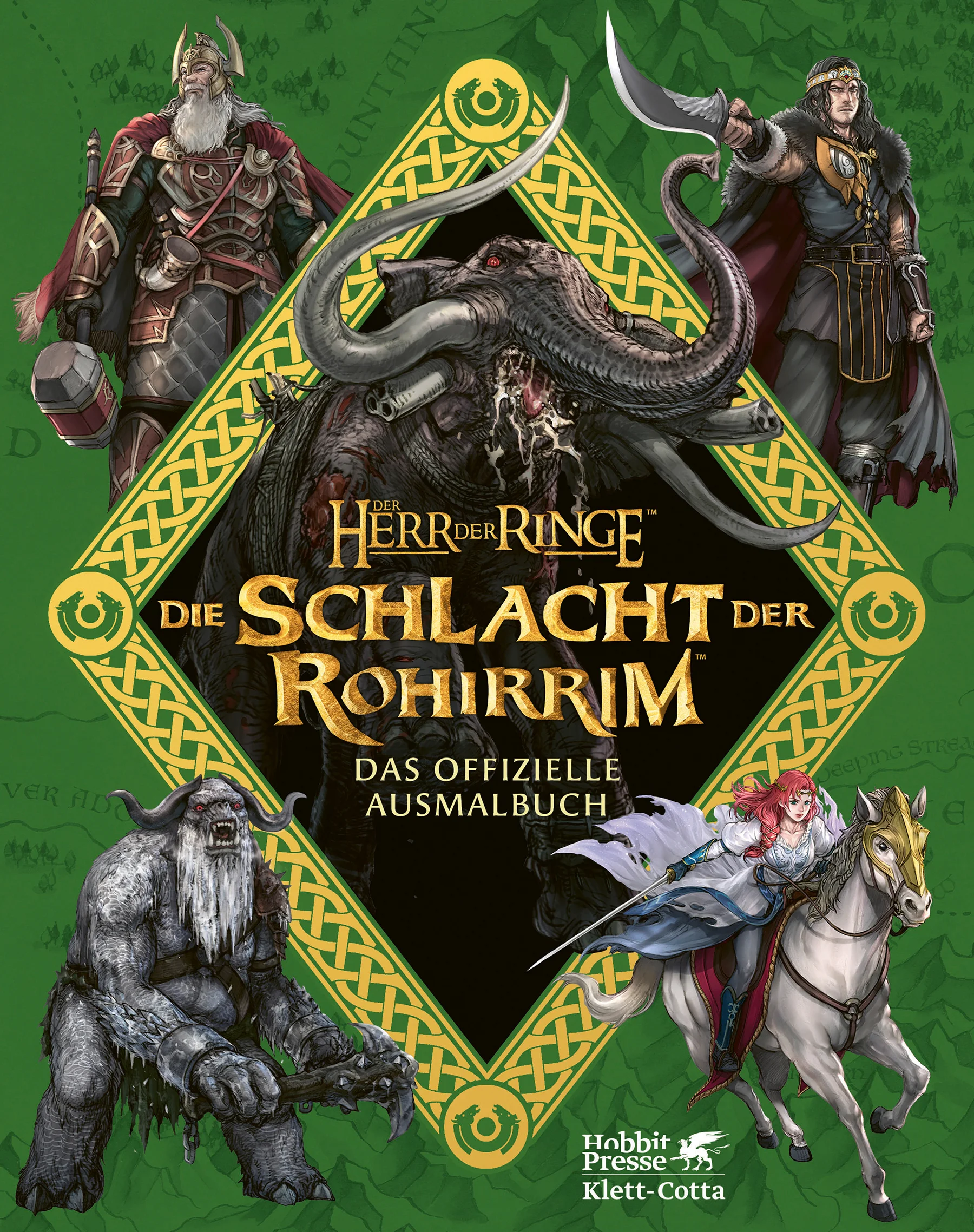 Kehre zurück nach Mittelerde ... ... und begib dich auf ein brandneues Malabenteuer zum Kinofilm: von der Pracht der Goldenen Halle auf Edoras bis zu den atemberaubenden Landschaften von Rohan und der alten Festung Hornburg.Neben dramatischen Szenen aus dem neuen Teil der »Herr der Ringe«-Filmsaga kannst du alle Helden und Schurken ausmalen, darunter Helm Hammerhand, den legendären König von Rohan, seine furchtlose Tochter Héra und ihre Brüder Haleth und Háma, Herrn Freca und seinen Sohn Wulf, die kriegerischen Südländer und kultige Monster wie die monströsen Mûmakil und den wilden Schneetroll.