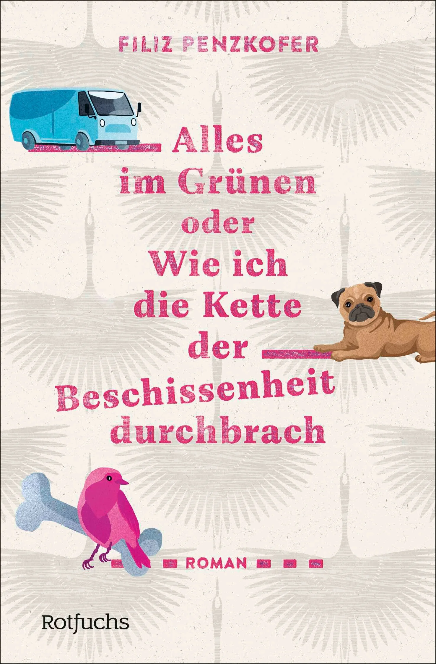 «Beeindruckend, wie es Filiz Penzkofer gelingt, eine völlig abgedrehte Story zu entwerfen und gleichzeitig voller Empathie und mit großer Ernsthaftigkeit über Einsamkeit, Angst und Tod zu erzählen. Dieser Roman ist überraschend und wild!»  Sarah JägerIn einer unfreiwilligen Berliner WG des «Betreuten Wohnen e. V. Hermannplatz» wohnen: a) Rabea, die bei ihren häufigen Panikattacken gern Vogelstimmen nachahmt, vorzugsweise Kraniche, b) Queen Tiger, selbst ernannte Ebay-Voodoo-Hexe, die in der Wohnung Liebeszauber mithilfe von abgenagten Hühnerknochen ausübt, und c) Musti, ein syrischer Geflüchteter, der seine Deutschkenntnisse mit (knapp danebengegriffenen) Redewendungen aufpeppen will. Die drei haben wirklich nichts gemeinsam, bis die grantige Hauseigentümerin vermeintlich stirbt. Und sie davon überzeugt sind, die Leiche samt ihrem Mops beiseiteschaffen zu müssen. Dass dabei alles schiefgeht, was schiefgehen kann, ist vorprogrammiert. Warum die drei trotz allem schließlich als Held und Heldinnen der Stadt gefeiert werden, wissen sie selbst nicht so genau. Aber dass sie von nun an nichts mehr auseinanderbringen kann, schon.