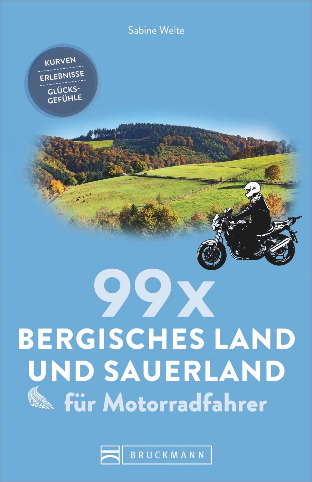 Die absolute Lieblingsstrecke, ein Minipass auf nur einem Kilometer – aber mit 15 megagenialen Kurven, der Stammtisch in der urigen Szenekneipe »Cafe Hubraum« oder mehr als 10 Arten von Biker-Schnitzeln bei Helmut an der Bigge. Kurven, Erlebnisse, Highlights – das ist das Motto für diesen Inspirationsband für Motorradfahrer. Lassen Sie sich von Sabine Welte in ihr Sauerland und Bergisches Land entführen, schwelgen Sie in Erinnerungen und erleben Sie all die wunderbaren Strecken, Orte und Treffpunkte.