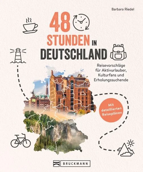 Deutschlands Städte und Natur in ausgefeilten Kurztrips entdecken Entdecken Sie Deutschland in 48 Stunden! Unser Reiseführer führt Sie zu einzigartigen Reisezielen für Kurztrip-Enthusiasten. Ob Sie die pulsierende Metropole Berlin und den malerischen Spreewald, das traditionsreiche München und den idyllischen Chiemsee oder das weltoffene Hamburg und das fruchtbare Alte Land besuchen möchten, unser Reiseguide ist Ihr Schlüssel zu unvergesslichen Zwei-Tages-Abenteuern.Mit 30 sorgfältig ausgewählten deutschen Städten und ihren faszinierenden Nachbarregionen bietet unser Buch Ihnen die Möglichkeit, Deutschland aktiv, kulturell und kulinarisch zu erleben. Tauchen Sie ein in die lokale Kultur, probieren Sie die köstlichen regionalen Spezialitäten und erfahren Sie Geheimtipps von echten Insidern.Unsere Reisevorschläge sind perfekt auf Ihre begrenzte Zeit zugeschnitten und dank unserer Vorschläge für konkrete Tagesplanung sparen Sie sich mühsame Vorbereitungen. Mit diesen Insiderkenntnissen verpassen Sie keinen Höhepunkt und nutzen Ihre 48 Stunden bestmöglich aus. Ob Sie historische Stätten erkunden, Outdoor-Abenteuer erleben oder sich in kulinarische Genüsse stürzen möchten – dieser Reiseführer ist Ihr zuverlässiger Begleiter.Optimieren Sie Ihre Kurzurlaube und tauchen Sie ein in die Vielfalt Deutschlands. Mit 