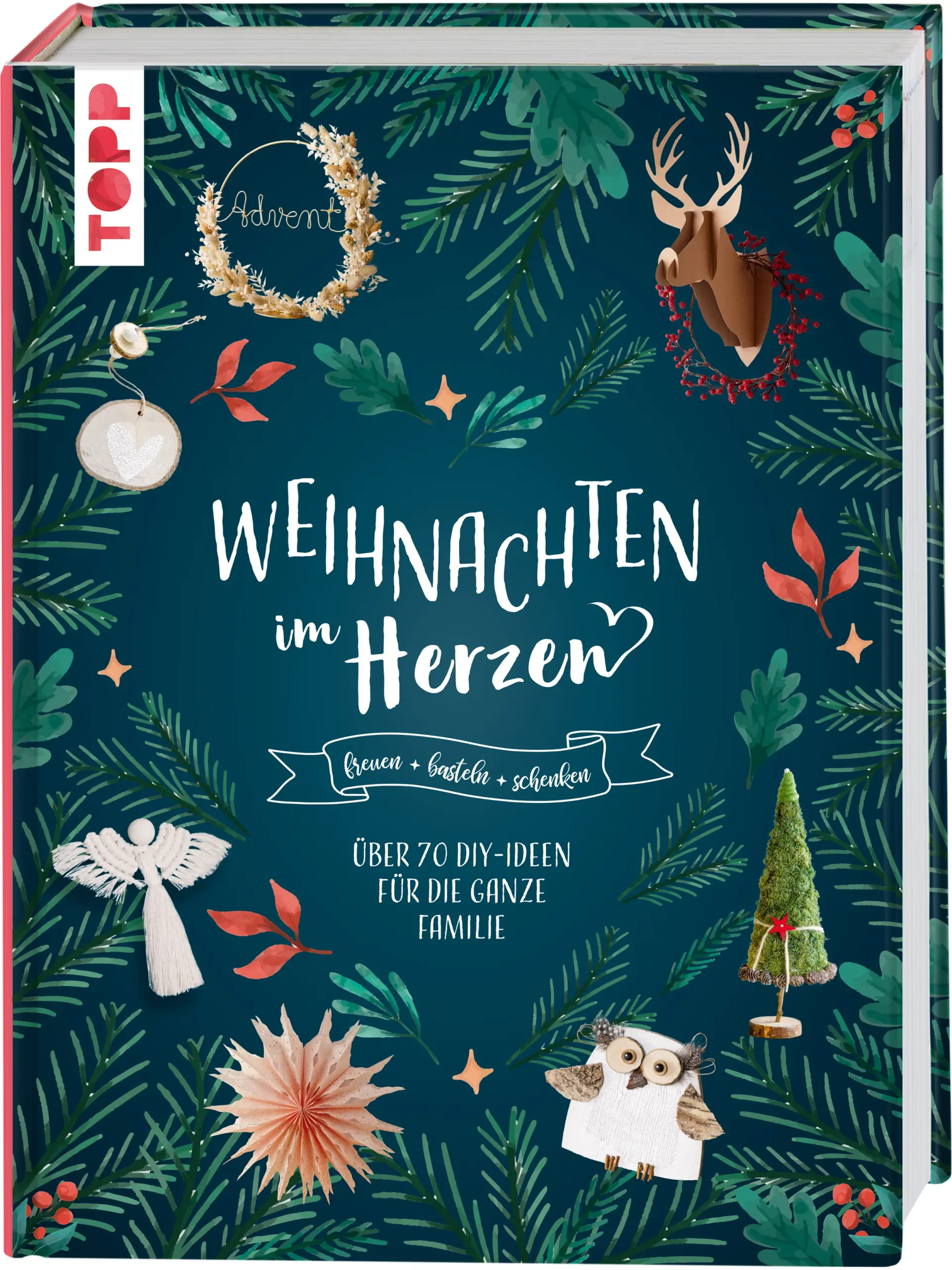 Weihnachtszeit ist Herzenszeit! Adventszeit, das ist gemütlich zusammensitzen, bei Plätzchen oder Punsch, gemeinsam etwas Schönes basteln oder stricken, um Freunde und Verwandte zu erfreuen oder die eigene Wohnung für die Familie schön zu dekorieren. Adventszeit, das ist Vorfreude: aufs Fest, aufs Zusammensein, auf die Geschenke. Liebevoll gestaltet und vollgepackt mit über 100 Ideen: Ob Dahlia-Stern, Klötzchenfieber-Adventskranz oder Makramee-Engel, hier ist für jeden mehr als ein Herzensprojekt dabei! Hol dir den Advent direkt ins Haus, zum Basteln, Stricken, Häkeln, Knüpfen und Backen.
