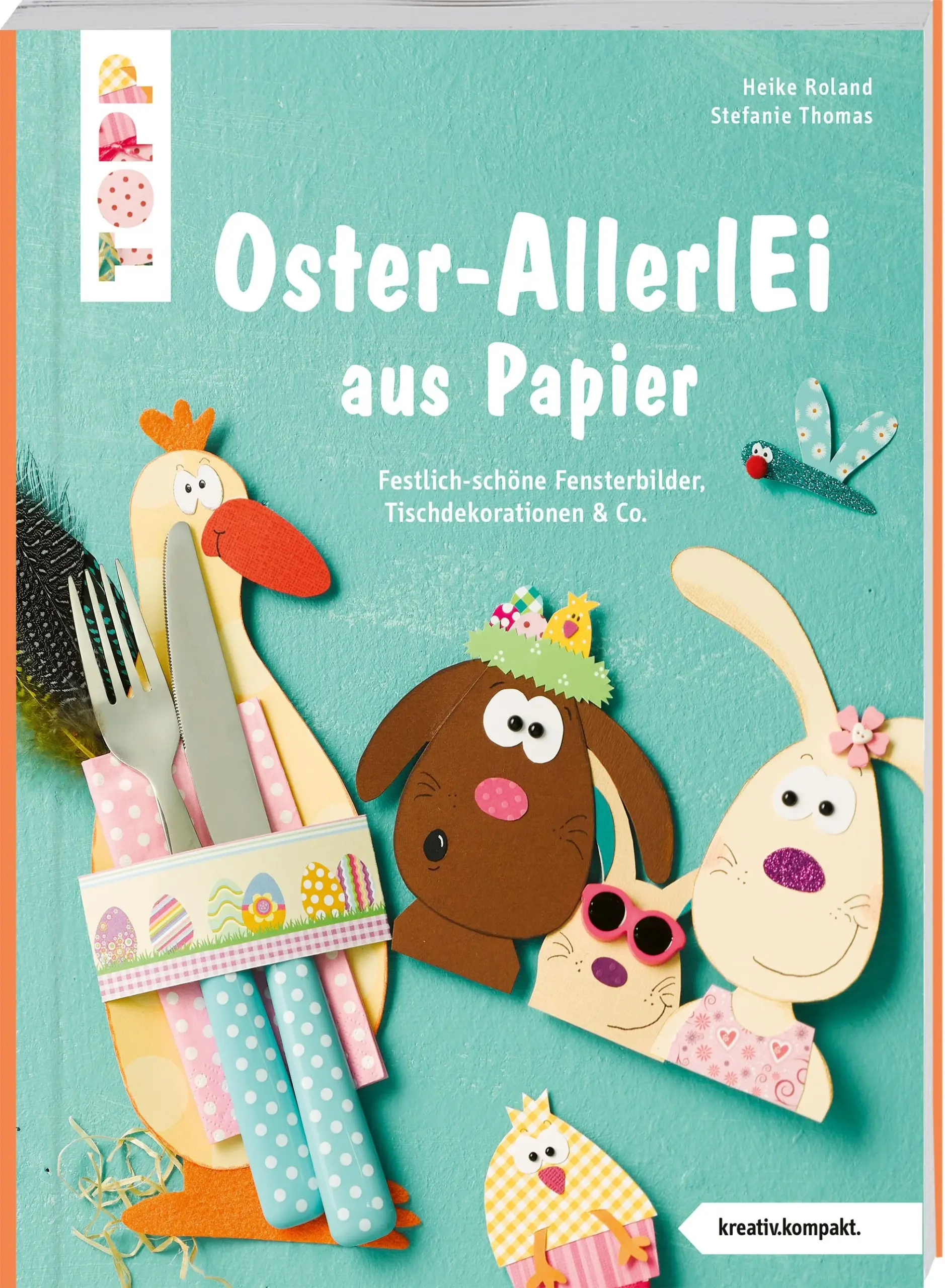 Mit den fröhlich-verspielten Gute-Laune-Motiven in diesem Buch - von zauberhaften Hasen und niedlichen Küken über verrückte Hühner bis hin zu bunten Eiern - kommen Papier-Bastel-Fans voll auf ihre Kosten.Mit zahlreichen Stepbildern und ausführlichen Anleitungen erläutert es Schritt für Schritt, wie aus biuntem Papier lustige und festliche Girlanden, Fensterbilder, Grußkarten, Tischdeko und vieles mehr entstehen.
