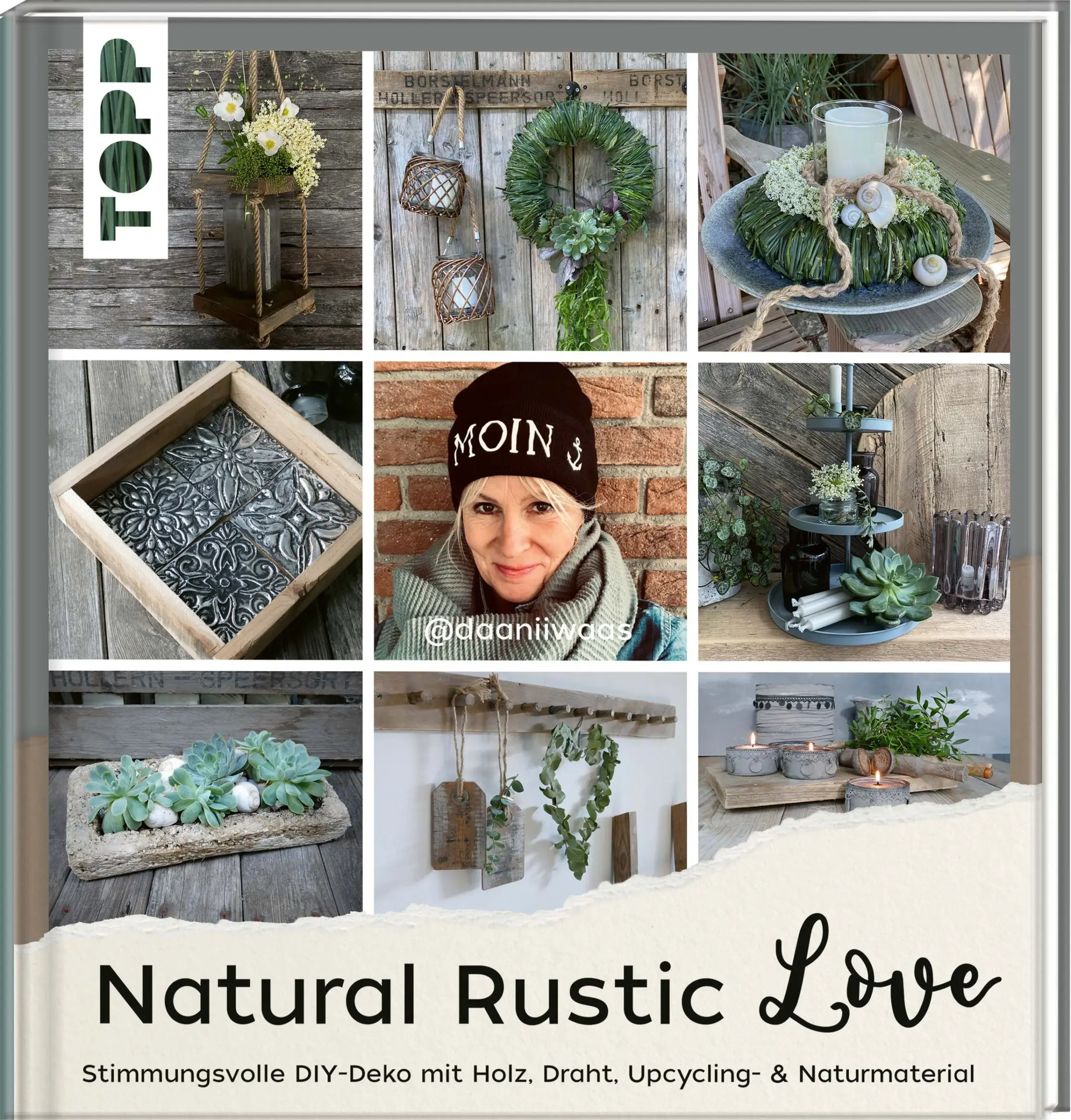 Auf ihrem Instagram-Kanal @daaniiwaas zeigt DIY-Spezialistin, Dekorateurin und Hobbyfotografin Daniela Waskow besondere DIY-Projekte beispielsweise aus Holz, Beton oder Naturmaterial. In ihrem ersten Buch präsentiert sie ihre Lieblingsideen und -objekte und verrät auch gleich noch, wie ihr diese zuhause einfach nachbasteln könnt. Besonders wichtig ist Daniela dabei die Nachhaltigkeit der Dekoobjeke, vor allem das Thema Upcycling liegt ihr sehr am Herzen.   Mit ausführlichen Grundanleitungen unter anderem zum Herstellen von Hypertufa-Modelliermasse, zu Metall-Embossing und zur Verarbeitung von Stoff und Draht sowie ausführlichen und bebilderten Schritt-für-Schritt-Anleitungen gelingt das Nacharbeiten von Danielas eindrucksvollen DIY-Projekten ganz leicht. 