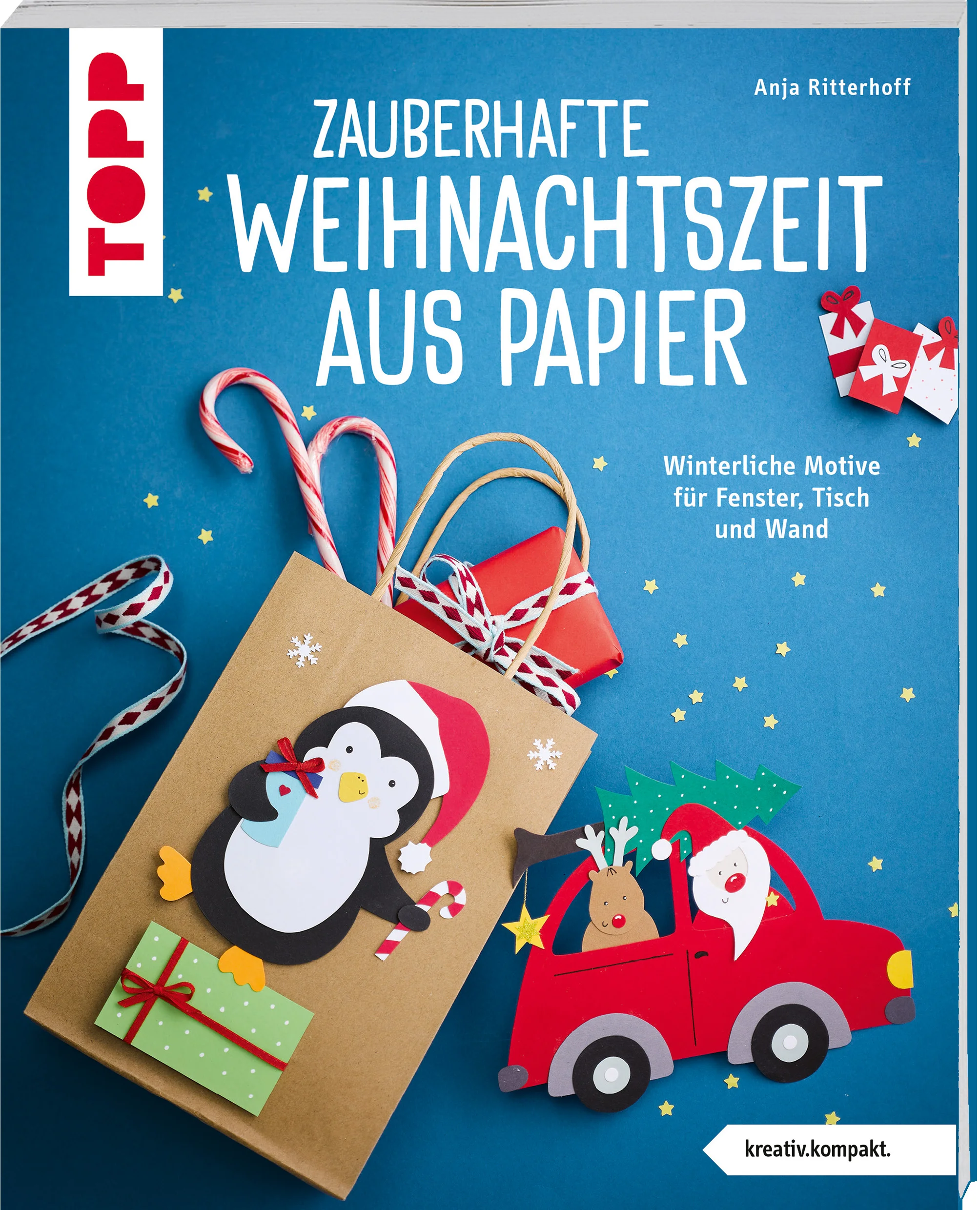 Gemütlich Weihnachtsdeko basteln bei Tee und Plätzchen - da kommt die Weihnachtsstimmung ganz von selbst! Wählen Sie aus 22 weihnachtlich-winterlichen Papiermodellen, vom Schneemann bis zum Weihnachts-Wohnmobil: Vorlage abpausen, ausschneiden, bekleben, freuen! Ob stimmungsvolle Fensterbilder, einladende Türkränze oder fröhliche Tischdeko, hier wird jede:r fündig.Mit Vorlagen in Originalgröße zum einfachen Nacharbeiten:WichtelszeneWeihnachtsengelWeihnachts-WohnmobilLebkuchen-GirlandeGeschenke-SchlittenSchneemännerPinguin-TütenSchwedisches JulpferdNeujahrskarte