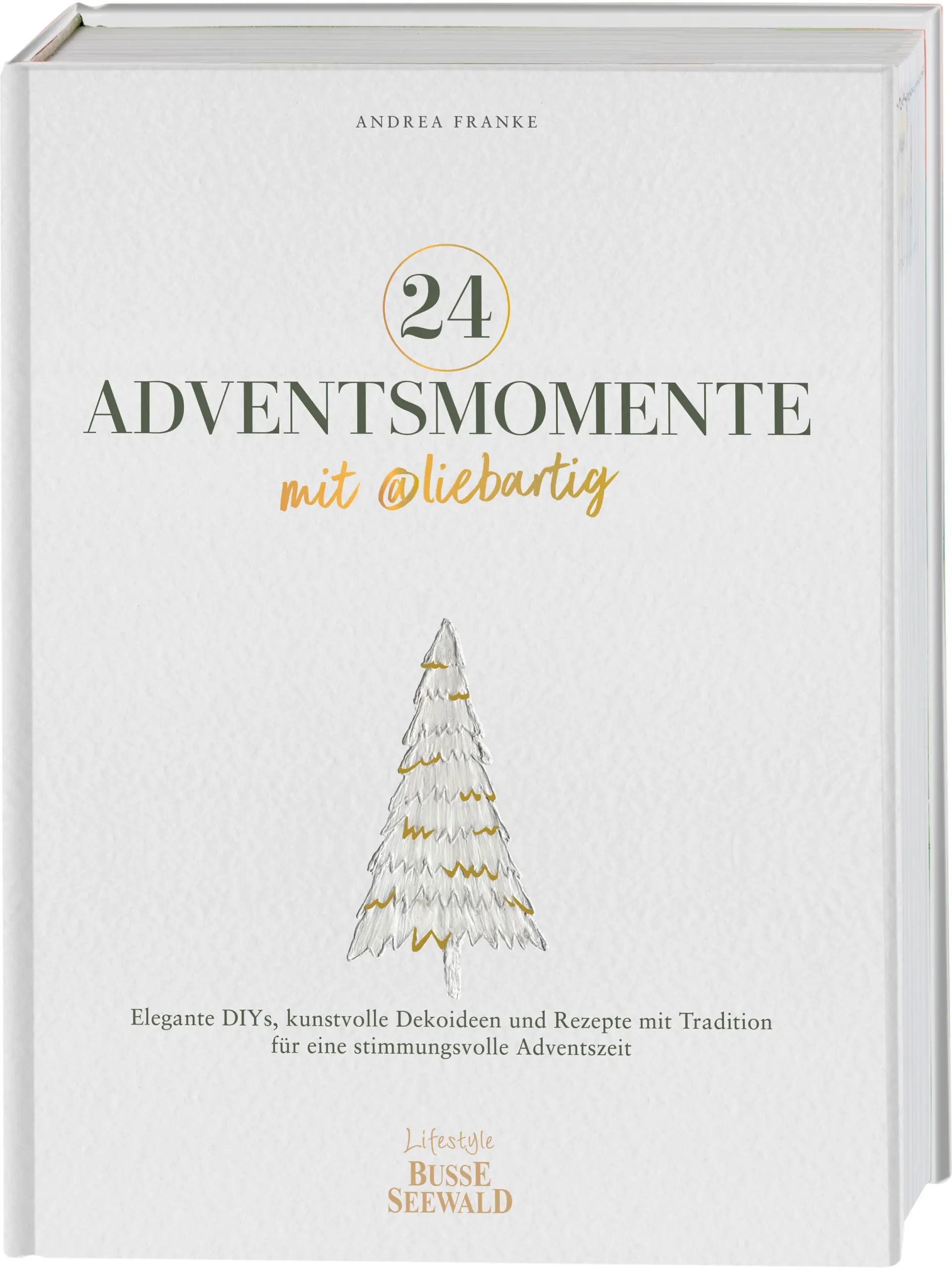 Autorin und Künstlerin Andrea Franke von @liebartig schenkt uns mit diesem Buch 24 zauberhafte Weihnachtsmomente. Mit viel Liebe zum Detail und einer Prise Nostalgie lädt uns die Autorin ein, die Vorweihnachtszeit bewusst zu erleben und die Magie von Weihnachten zu spüren. Ob hochwertige und elegante Dekorationen, traditionsreiche Rezepte oder stimmungsvolle Anekdoten - dieses Adventskalender-Buch hält für jeden Tag im Advent etwas Besonderes bereit. Ein wunderbares Geschenk für alle, die sich auf eine besinnliche Adventszeit freuen und sich von der Vorfreude auf Weihnachten verzaubern lassen möchten.