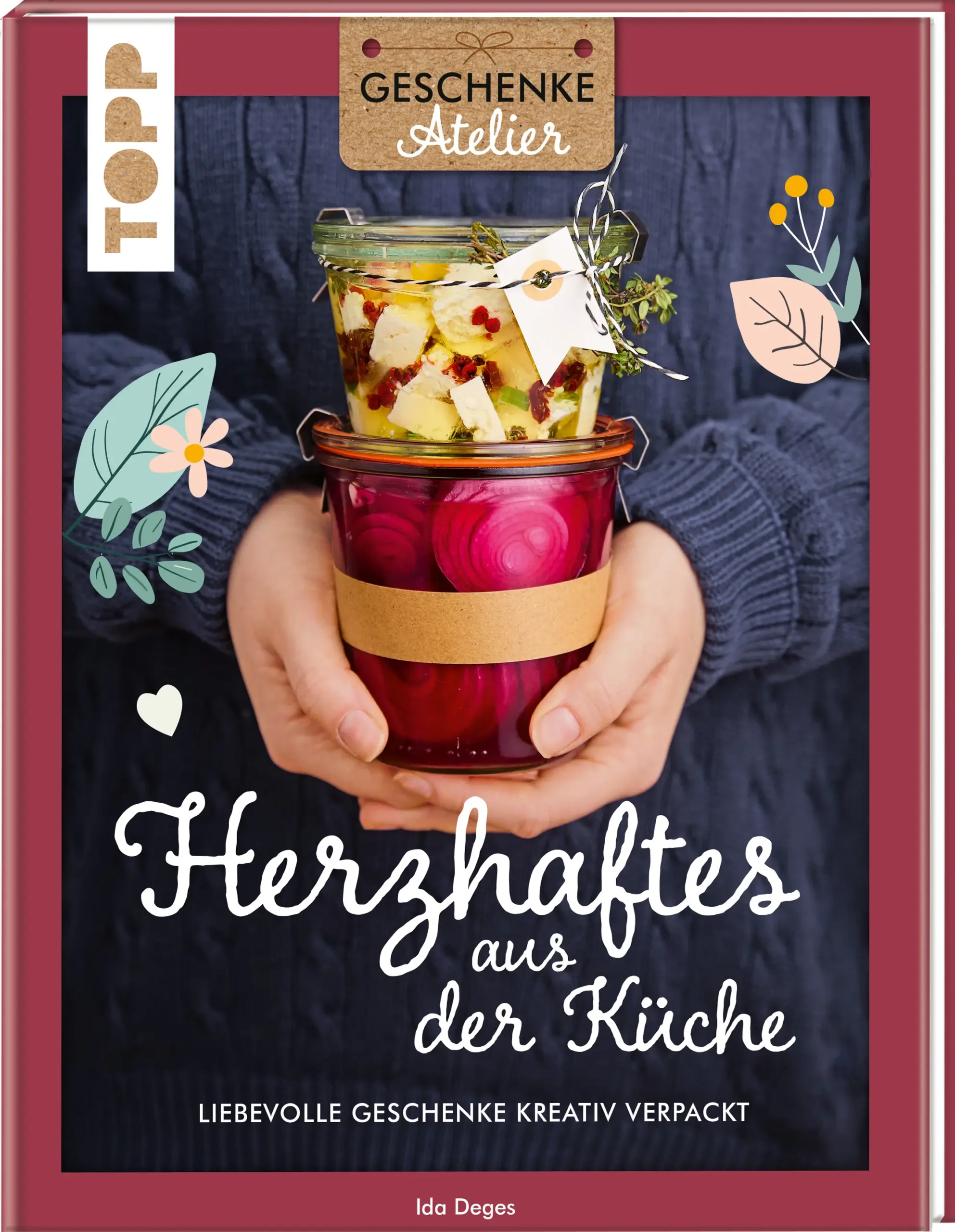 Mit Liebe gemacht: Herzhaftes aus der Küche in zauberhafter VerpackungOb Geburtstag, Hochzeit oder Weihnachten – zu vielen verschiedenen Anlässen sind wir auf der Suche nach dem passenden Geschenk für unsere Liebsten. Was könnte mehr Freude bereiten, als ein selbstgemachtes Geschenk, das von Herzen kommt? Wenn Du auf der Suche nach liebevollen Geschenkinspirationen oder zauberhaften Verpackungsideen bist, ist dieses Buch genau das richtige für Dich. Ob leckere Pestos, Chutneys oder Aufstriche, Knabbereien wie Brotchips und Käsestangen oder schnelle Mischungen für Risotto und Brot – in diesem Buch findest Du für jeden Geschmack das passende Rezept. Die köstlichen Rezepten laden zum Schlemmen ein und machen garantiert glücklich. Dank detaillierter Zutatenliste, Schritt-für-Schritt-Anleitungen und Tipps gelingt das Nachmachen garantiert. Damit Deine selbstgemachten Köstlichkeiten nicht nur unglaublich lecker schmecken, sondern auch noch beim Verschenken ein echter Hingucker sind, findest Du neben den Rezepten zahlreiche Ideen und Anleitungen zum Verpacken. Von hübschen Gläsern und Dosen bis hin zu originellen Geschenkschachteln und -tüten zeigen wir Dir, wie Du Deine Leckereien stilvoll präsentieren kannst. Die beigefügten Etiketten verleihen dem Geschenk den letzten Schliff. Ob Mitbringsel, kleine Aufmerksamkeit oder Last-Minute-Geschenk, dieses Buch ist der ideale Begleiter für alle auf der Suche nach dem perfekten Geschenk. Lass Dich von den Rezepten und kreativen Verpackungsideen inspirieren und bereite Deinen Liebsten eine Freude!Das erwartet Dich: rund 30 leckere RezepteVerpackungsinspirationen mit Schritt-für-Schritt-Anleitung und Vorlagen Praktischer GeschenkeplanerLiebevoll gestaltete Etiketten zum Verzieren der GeschenkeWeitere Bände der Reihe „Geschenkeatelier“: Weihnachtsgebäck Das Etikettenbuch