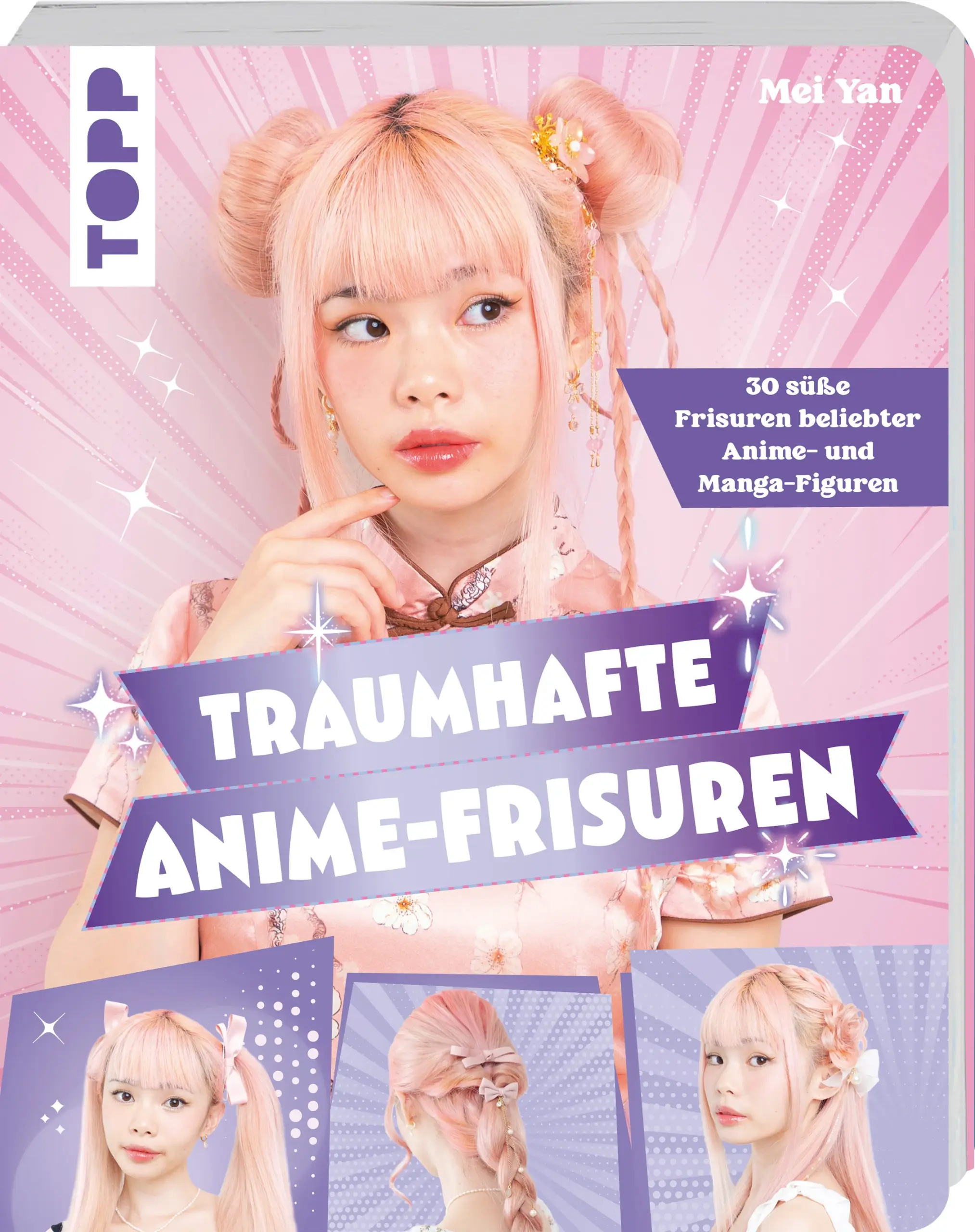 Erwecke deine Lieblingscharaktere aus Anime und Manga zum Leben! Mit leicht verständlichen Schritt-für-Schritt-Anleitungen im Manga-Stil und wunderschönen Fotos der finalen Looks zeigt dir die YouTuberin Mei Yan, wie du die ikonischen Frisuren der beliebtesten Anime- und Manga-Charaktere nachstylen kannst. Von alltagstauglichen Styles wie Sophies einfachem Flechtzopf in „Das wandelnde Schloss” bis hin zu komplexen Hochsteckfrisuren wie bei Blue Rose in „Tiger & Bunny” ist für jeden Anlass und jedes Level der passende Look dabei. Finde deinen ganz persönlichen Stil - oder probiere sie alle aus! Neben einer Übersicht der wichtigsten Styling-Produkte, Grundtechniken und Einsteigertipps erfährst du alles, was du brauchst, um jede Anime-Frisur in einfache Arbeitsschritte aufzuteilen. So kannst du nach und nach immer mehr Frisuren deiner Lieblingscharaktere nachmachen und sogar deine ganz eigenen kreieren! Dazu gibt es viel Hintergrundwissen und Facts zu den Charakteren, Filmen und Serien, die die Looks inspiriert haben. Das erwartet dich:Über 30 Frisuren der beliebtesten Anime- und Manga-Charaktere, u.a.:- Elizabeth Midford aus „Black Butler” - Mitsuri Kanroji aus „Demon Slayer” - Misa Amane aus „Death Note” - Yor Forger aus „Spy x Family” - Usagi Tsukino aus „Sailor Moon” Sowohl alltagstaugliche als auch aufwändige StylesFür jeden Anlass und jedes Level der passende LookSchritt-für-Schritt-Anleitungen mit SchrittfotosSpannendes Fan-Wissen zu den Charakteren, Filmen und SerienLiebevoll illustriert im Manga-StilMit Grundlagenteil und Einsteigertipps