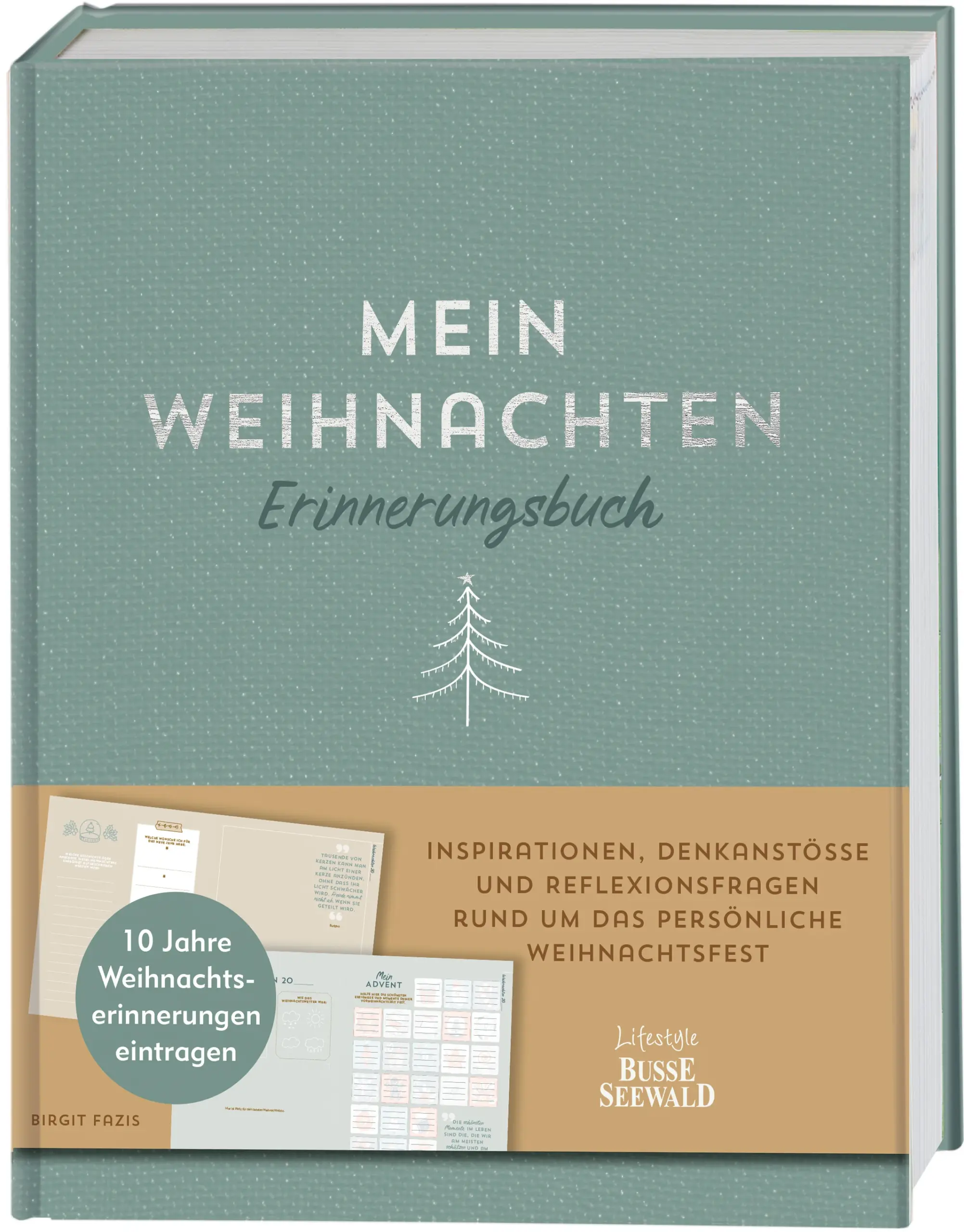 Sammle Erinnerungen, nicht Dinge!In diesem hochwertig ausgestatteten Eintragbuch finden deine Erinnerungen an 10 Jahre Weihnachten Platz. Jahr für Jahr kannst du hier festhalten, was dich an diesen besonderen Tagen und in dieser besonderen Zeit des Jahres bewegt und beschäftigt hat, worüber du dich gefreut hast, worüber du nachgedacht hast, wer dir wichtig war, wer bei dir war. In einem ausführlichen Einleitungsteil erfährst du zudem viel Inspirierendes und Wissenswertes über Traditionen und Bräuche rund um Weihnachten und die Bedeutung von Erinnerungen.Weil Erinnerungen das Schönste sind, was wir mitnehmen können in unserem Leben!Über die AutorinBirgit Fazis ist studierte Pädagogin und lebt mit ihrem Mann, den drei gemeinsamen Töchtern und Hundedame Polly am bayerischen Ammersee. Sie verfolgt die Vision von einer Welt, in der WENIGER wieder MEHR ist. Auf Instagram (@zeit_statt_zeug) und mit ihren Büchern inspiriert Birgit Fazis Menschen zu einem achtsamen Leben mit mehr Zeit für die richtigen und wichtigen Dinge im Leben.