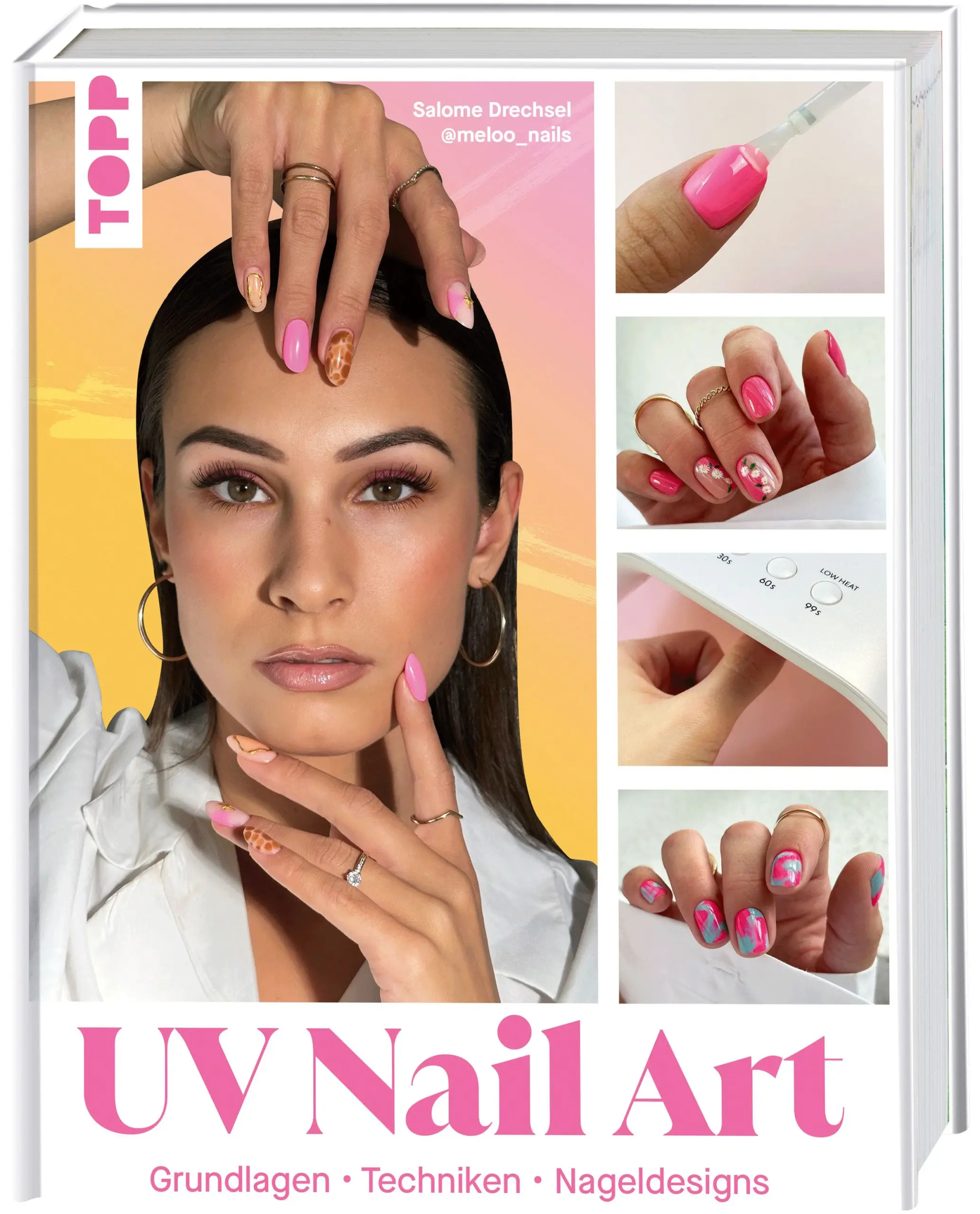 Kreiere deine eigenen Nageldesigns!UV-Nagellack ermöglicht dir eine wochenlang haltbare, perfekte Maniküre und ist dabei so einfach anzuwenden, dass du nicht ins Nagelstudio gehen musst. Die Expertin Salome Drechsel aka @meloo_nails teilt mit dir ihren Wissensschatz aus jahrelanger Erfahrung und zeigt dir, wie du mit UV-Nagellack eine makellose Maniküre erreichst – vom ersten Farbauftrag bis hin zu kreativen Designtechniken, die du mit ganz einfachen Hilfsmitteln umsetzen kannst!Das erwartet dich:umfangreiche Erklärungen & Anleitungen für die Maniküre mit UV-NagellackTipps und Tricks für den perfekten Farbauftragdetaillierte Schritt-für-Schritt-Anleitungen für viele Nail-Art-TechnikenMix & Match-Inspirationen und Kombinationsideenfür Anfänger:innen und Fortgeschrittene