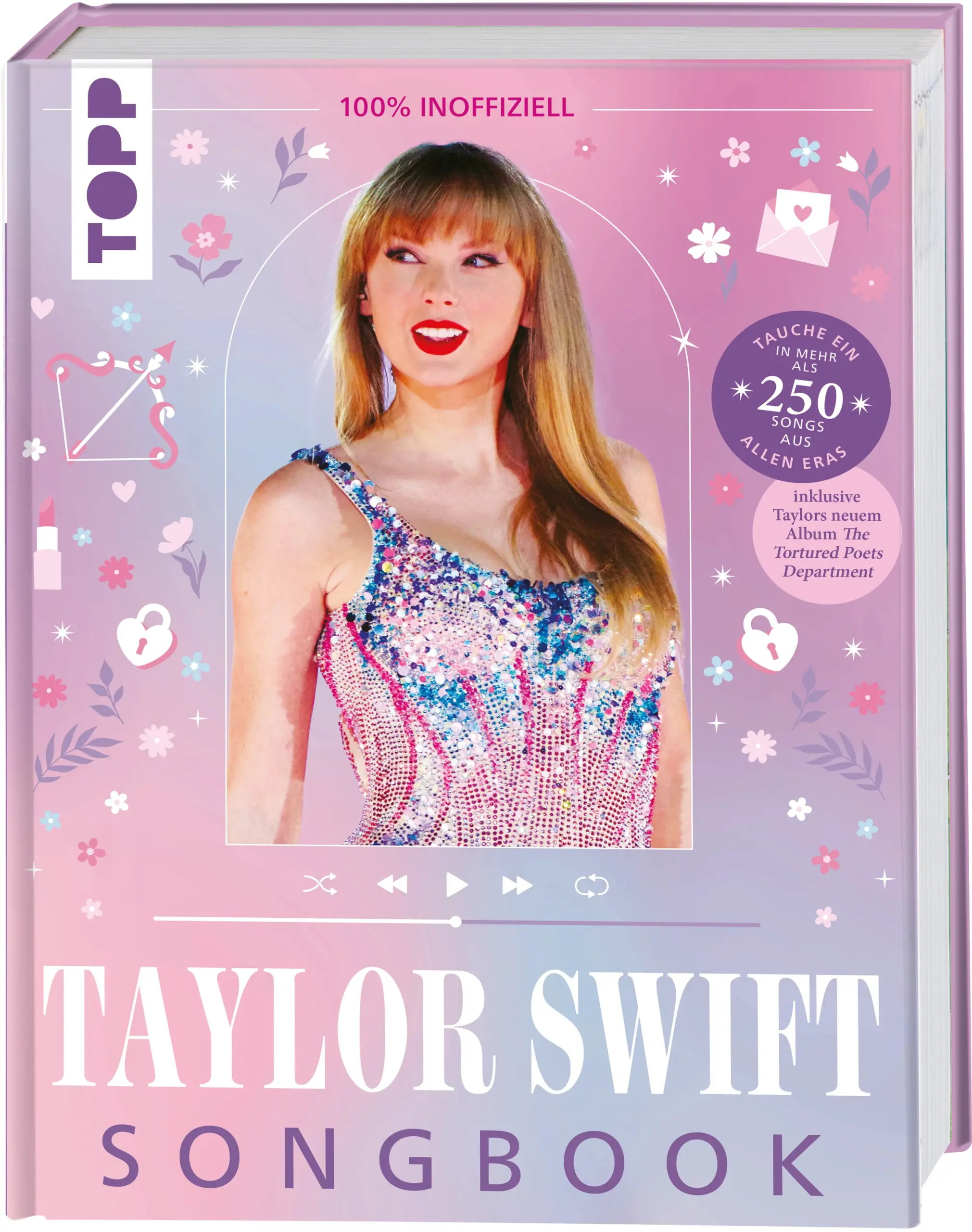 Entdecke die Magie hinter den Songtexten: Das ultimative Taylor Swift Songbook!Tauche ein in Taylor Swifts phänomenales Gesamtwerk und erkunde die Hintergründe und Geheimnisse rund um die Songs der globalen Ausnahmekünstlerin. In diesem einzigartigen Buch wirst du auf eine Reise durch Taylors Musikkarriere mitgenommen. Erfahre, was sie inspiriert hat, wie sie ihre Songs geschrieben hat und welche Bedeutung hinter den Texten steckt, die Millionen von Menschen auf der ganzen Welt berühren.Zu allen 11 Studio-Alben, von ihrem Debütalbum „Taylor Swift” bis zu „The Tortured Poets Department”, sowie zu Bonus-Tracks und Kooperationen bietet das Songbook einen faszinierenden Einblick in die Kunst und das Handwerk einer der einflussreichsten Songwriterinnen unserer Zeit. Von ihren Anfängen als aufstrebende Country-Sängerin bis hin zu ihrem Aufstieg zur globalen Pop-Ikone. Egal, ob du ein langjähriger Fan von Taylor Swift bist oder einfach nur neugierig auf die Geschichten hinter den Hits - dieses Songbook ist ein absolutes Muss für Swifties und Musikfans, die die Magie und Bedeutung hinter den Songtexten entdecken möchten. 
