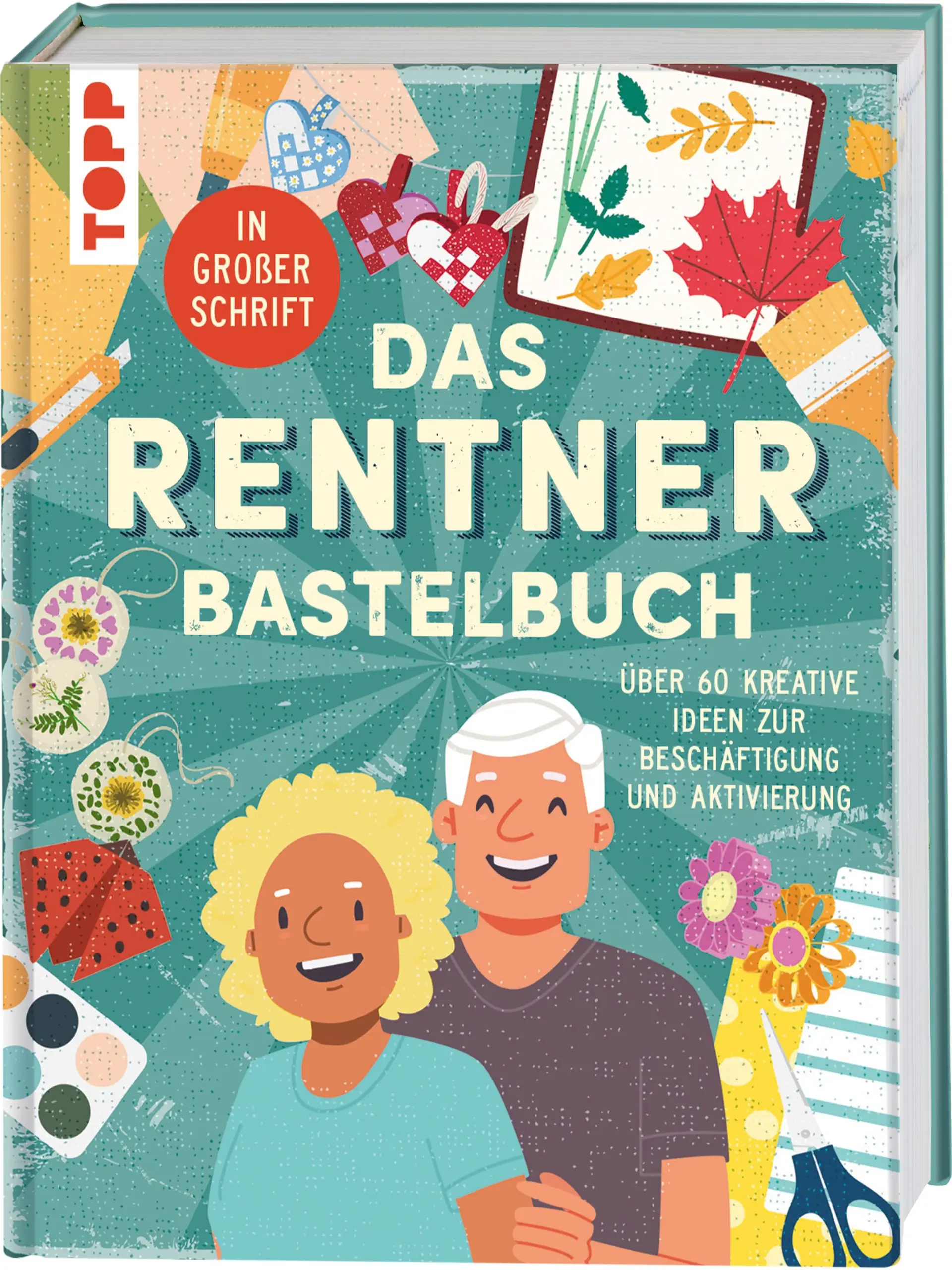 Basteln für die Hände und den GeistKreativität ist in jedem Alter ein Gewinn und hält fit! Beim kreativen Gestalten wird die Motorik gefördert und der Geist angeregt, die Zeit vergeht wie im Flug. Dieses Buch beinhaltet 60 kreative Projekte, die ganz einfach alleine oder zusammen mit Anderen gebastelt werden können. Dank der großen Schrift und den detaillierten Anleitungen gelingt das Nachbasteln garantiert!Das erwartet Sie:über 60 Bastelideen und Projekte zur kreativen Beschäftigungzahlreiche Vorlagen auf einem herausnehmbaren Bogen zum einfachen Übertragenfür Anfänger:innen und Fortgeschrittene